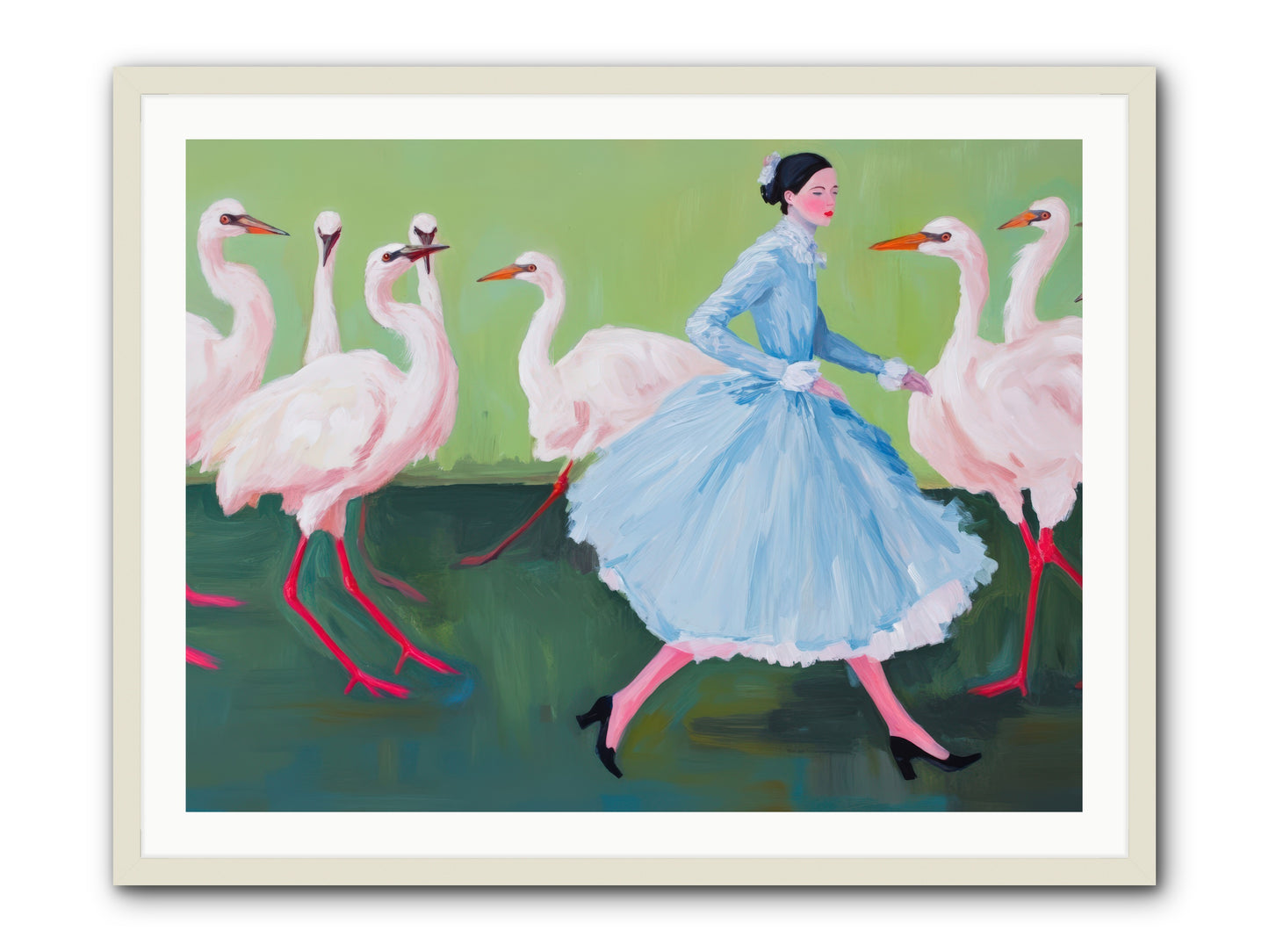 Flight School MemoirsREZ -- Framed Print - White 40x30