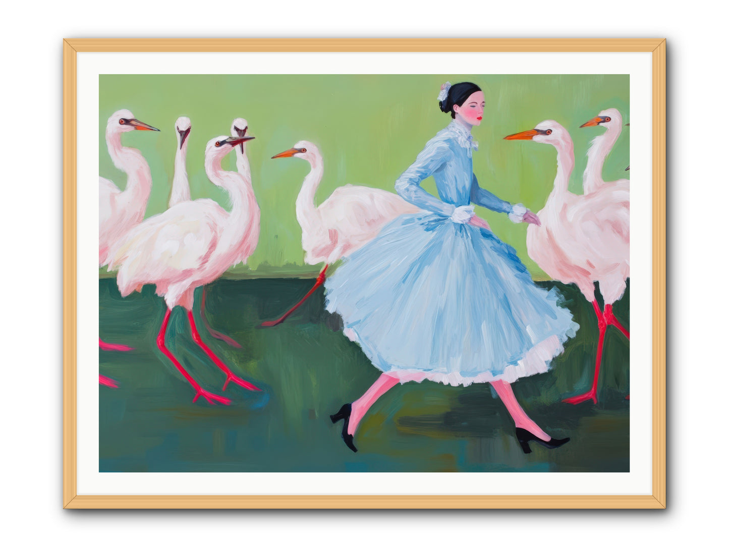 Flight School MemoirsREZ -- Framed Print - Natural 48x36