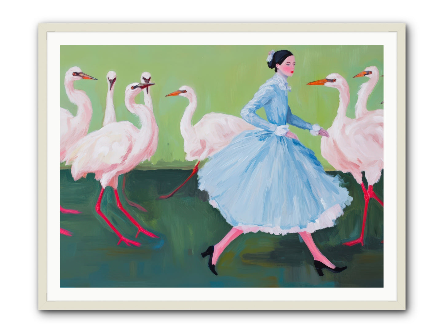Flight School MemoirsREZ -- Framed Print - White 48x36