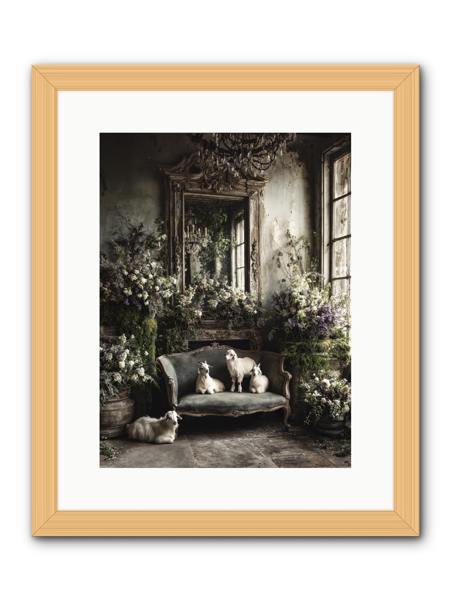 Flights of fancy -- Framed Print - Natural 12x16