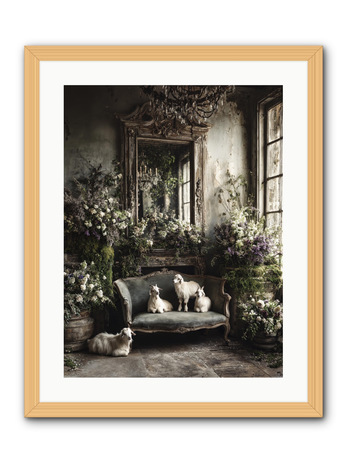 Flights of fancy -- Framed Print - Natural 18x24