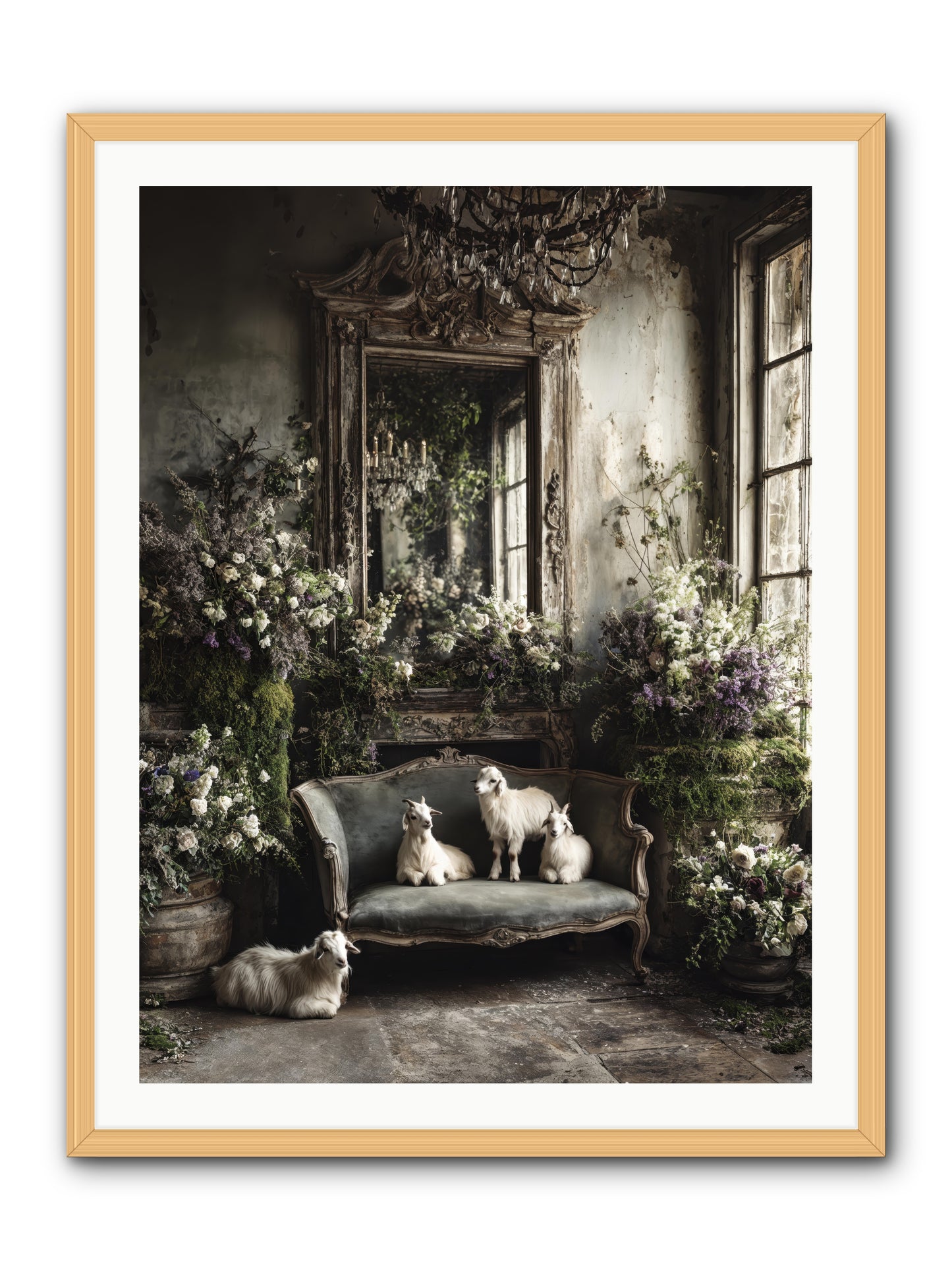 Flights of fancy -- Framed Print - Natural 30x40