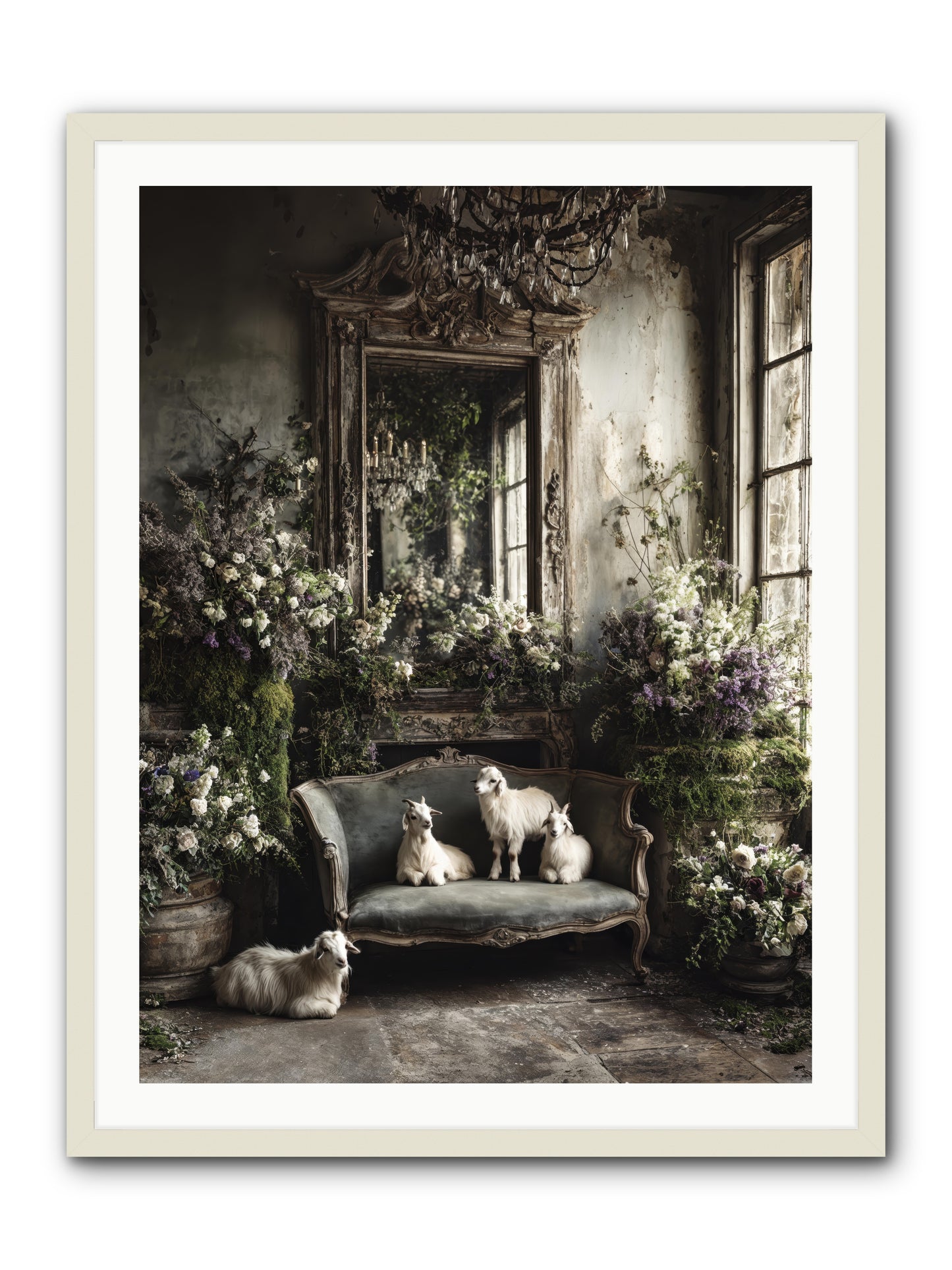 Flights of fancy -- Framed Print - White 30x40