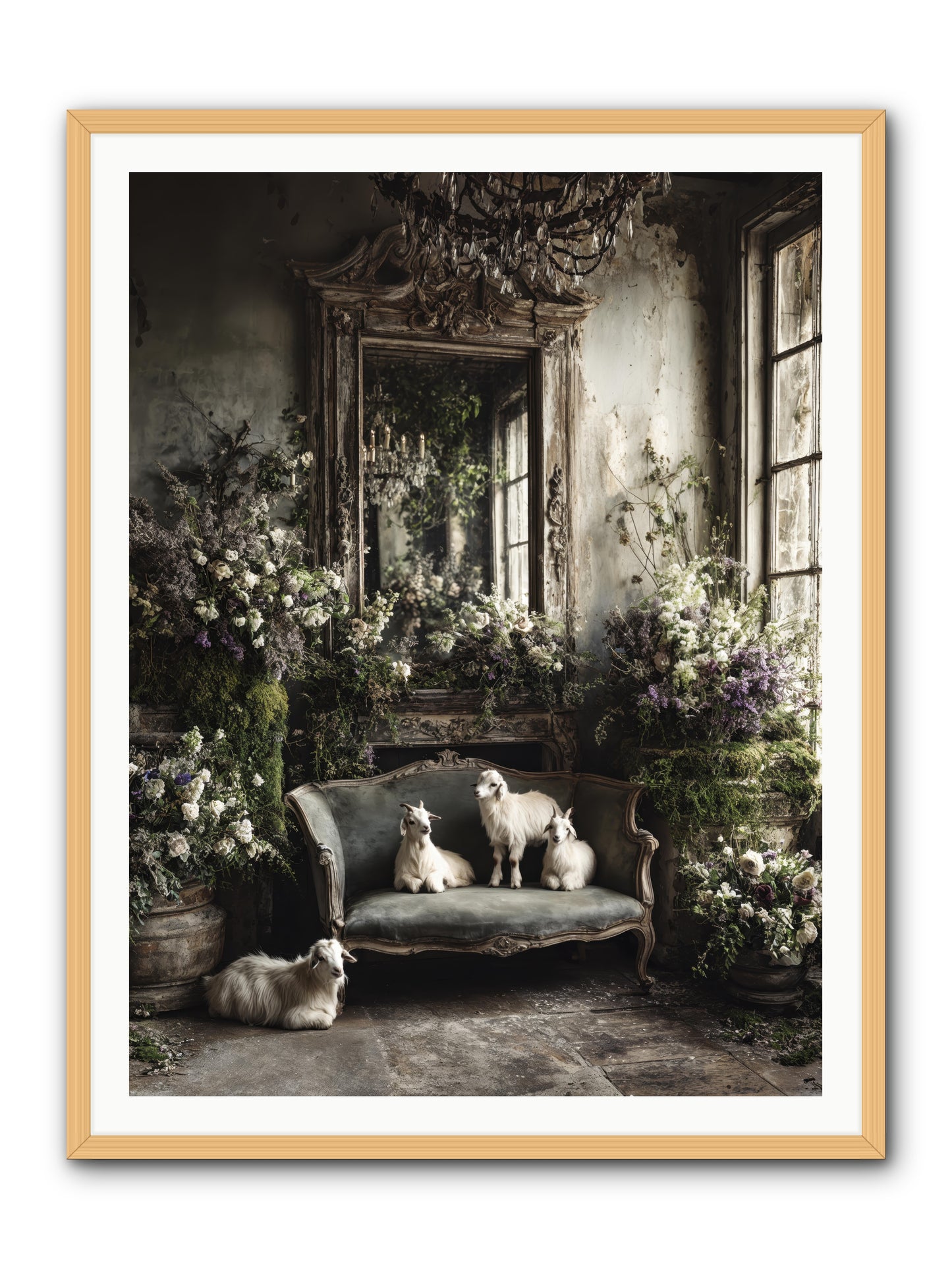 Flights of fancy -- Framed Print - Natural 36x48