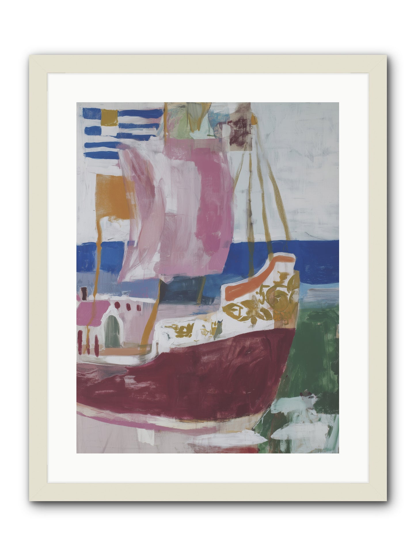 Floating Cathedral -- Framed Print - White 18x24