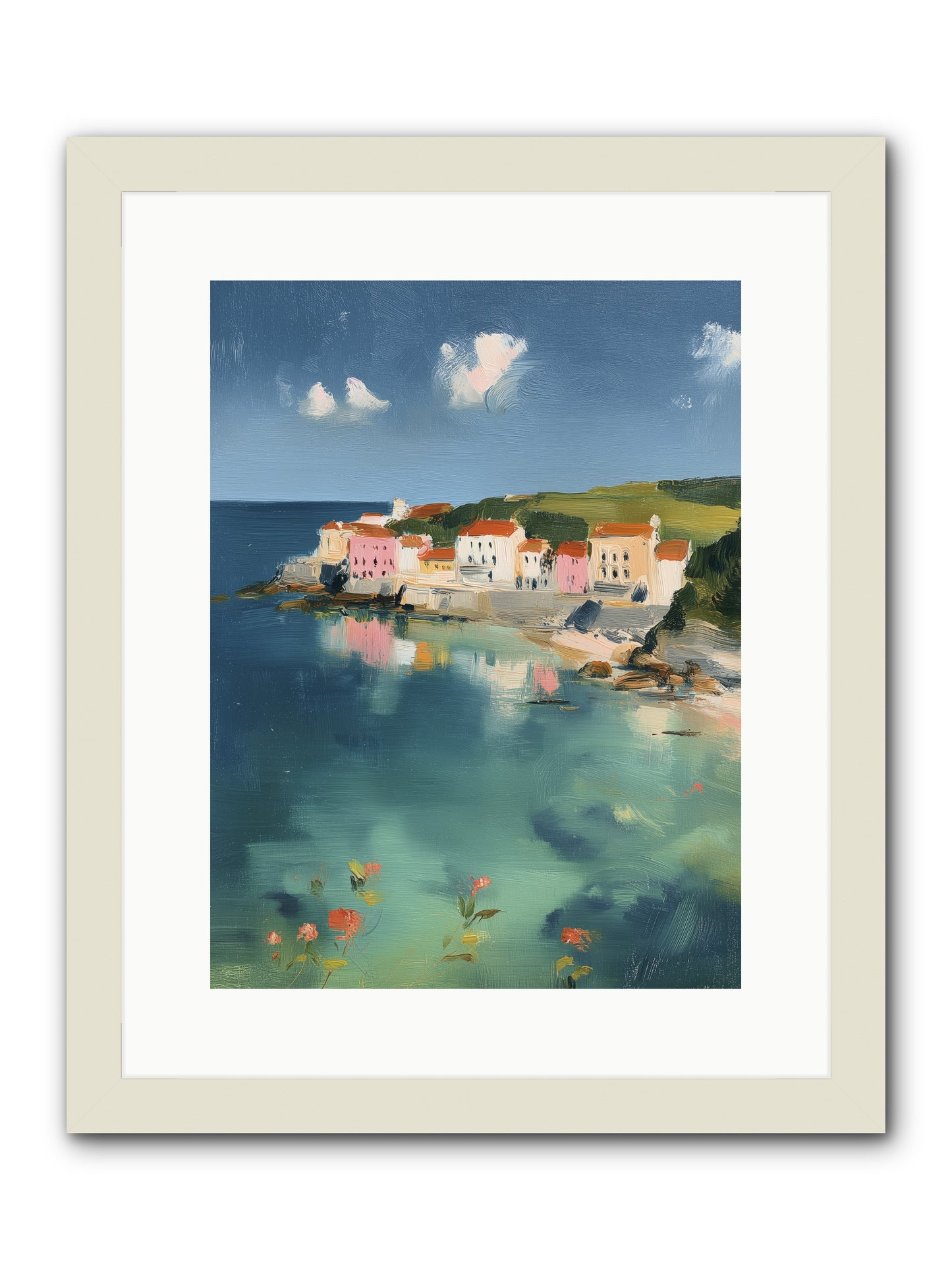 Floating on Dreams -- Framed Print - White 12x16