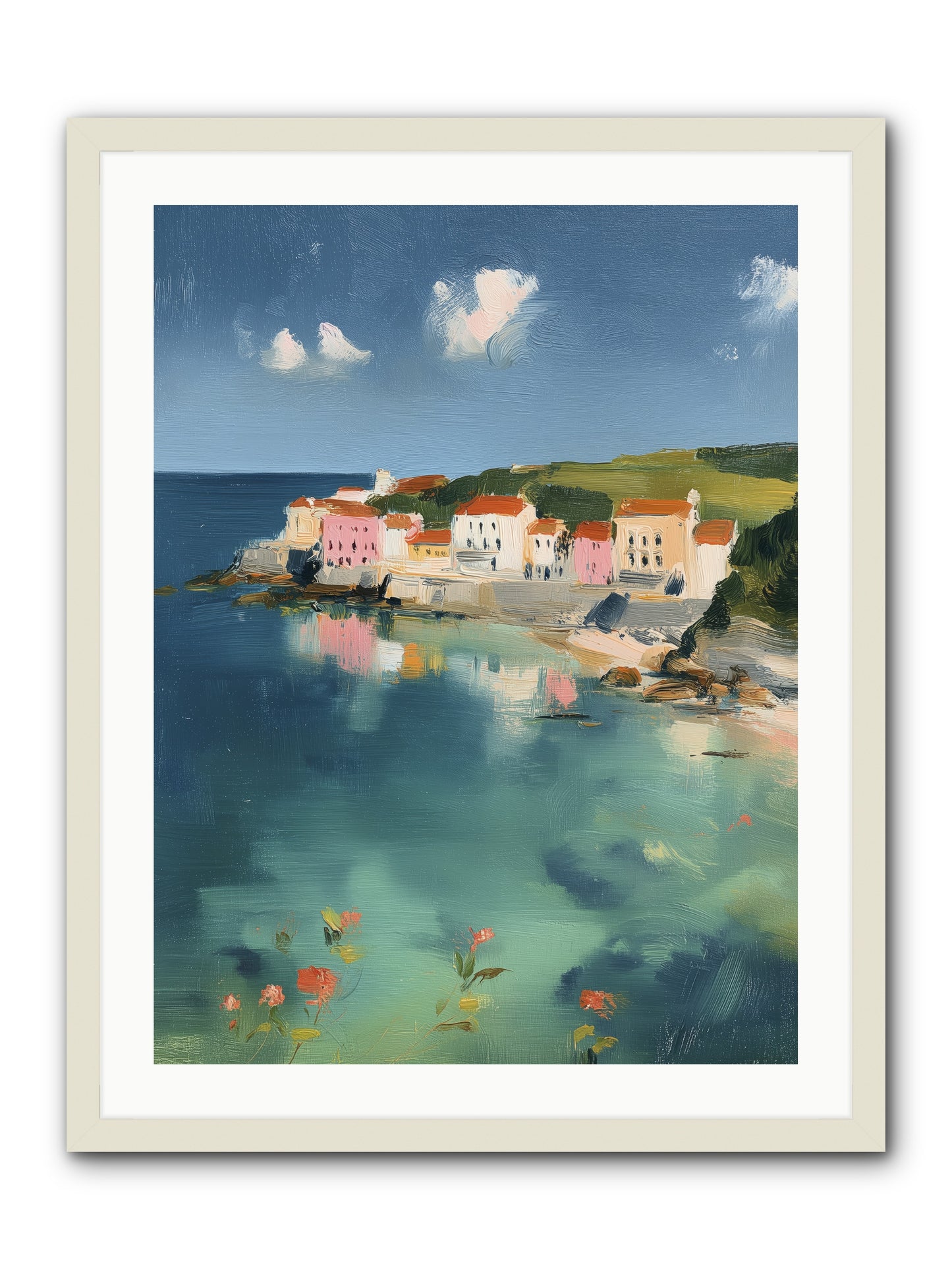 Floating on Dreams -- Framed Print - White 24x32