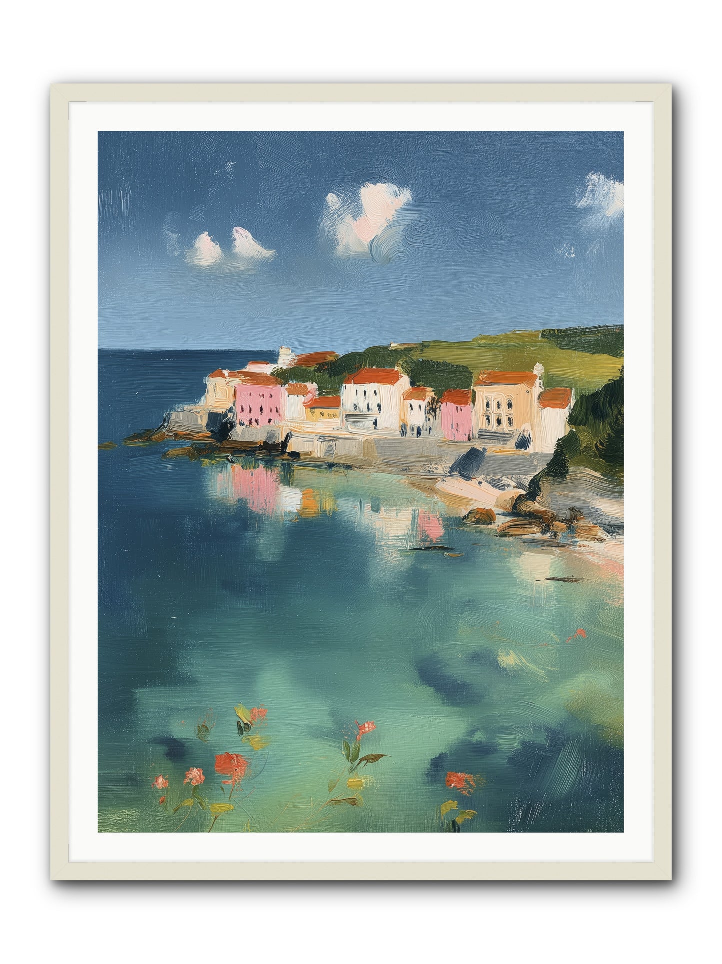 Floating on Dreams -- Framed Print - White 36x48
