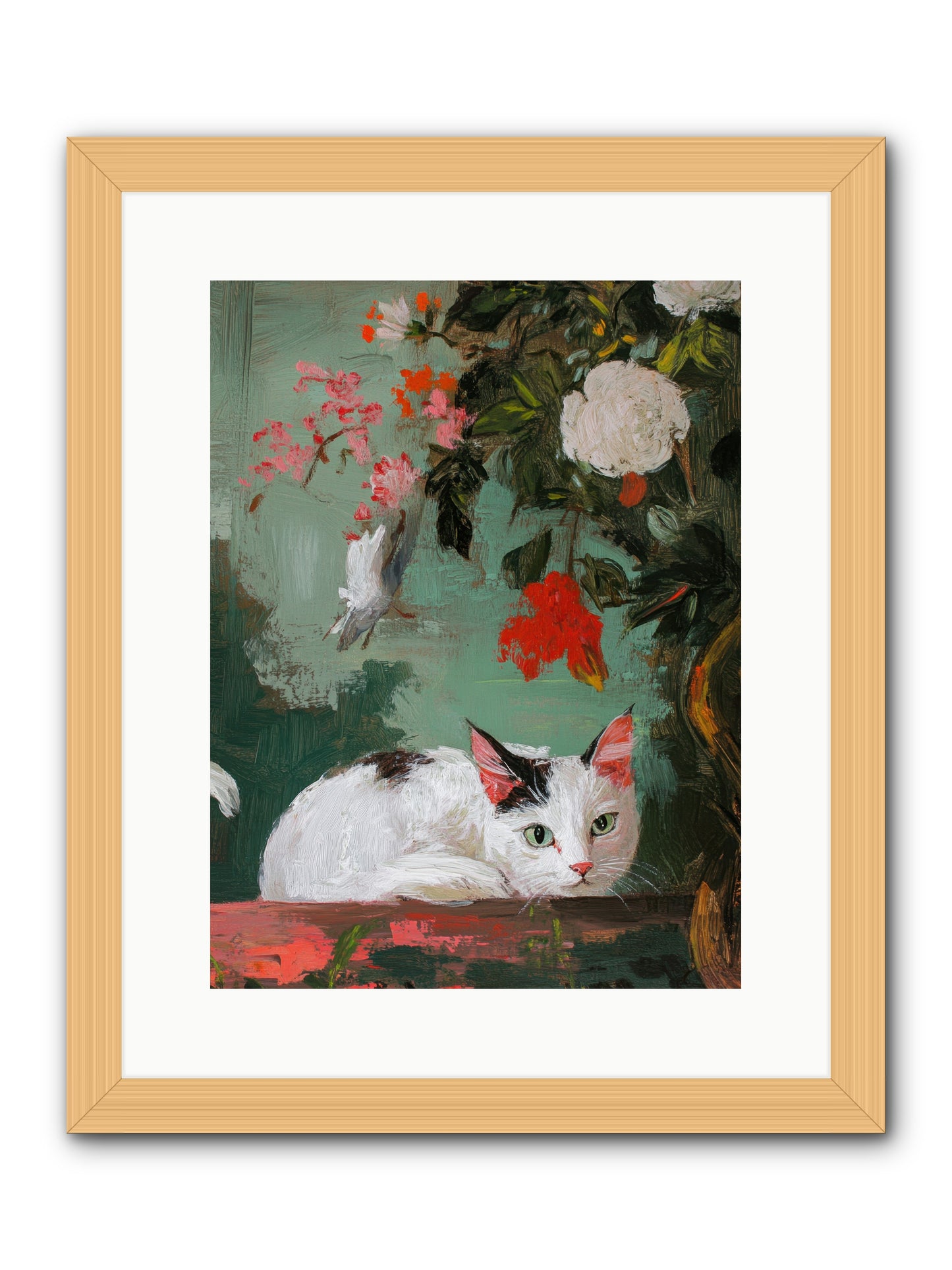 Floral Debutante -- Framed Print - Natural 12x16