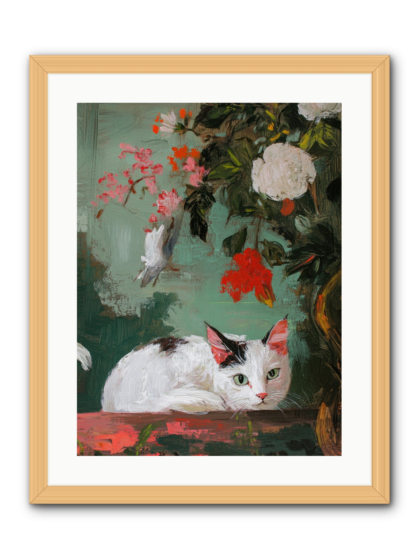 Floral Debutante -- Framed Print - Natural 18x24