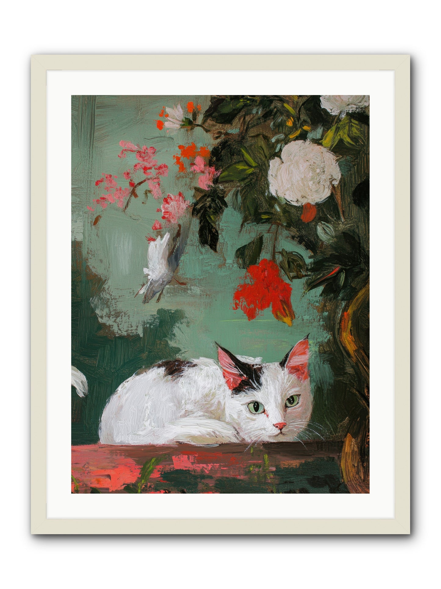Floral Debutante -- Framed Print - White 24x32