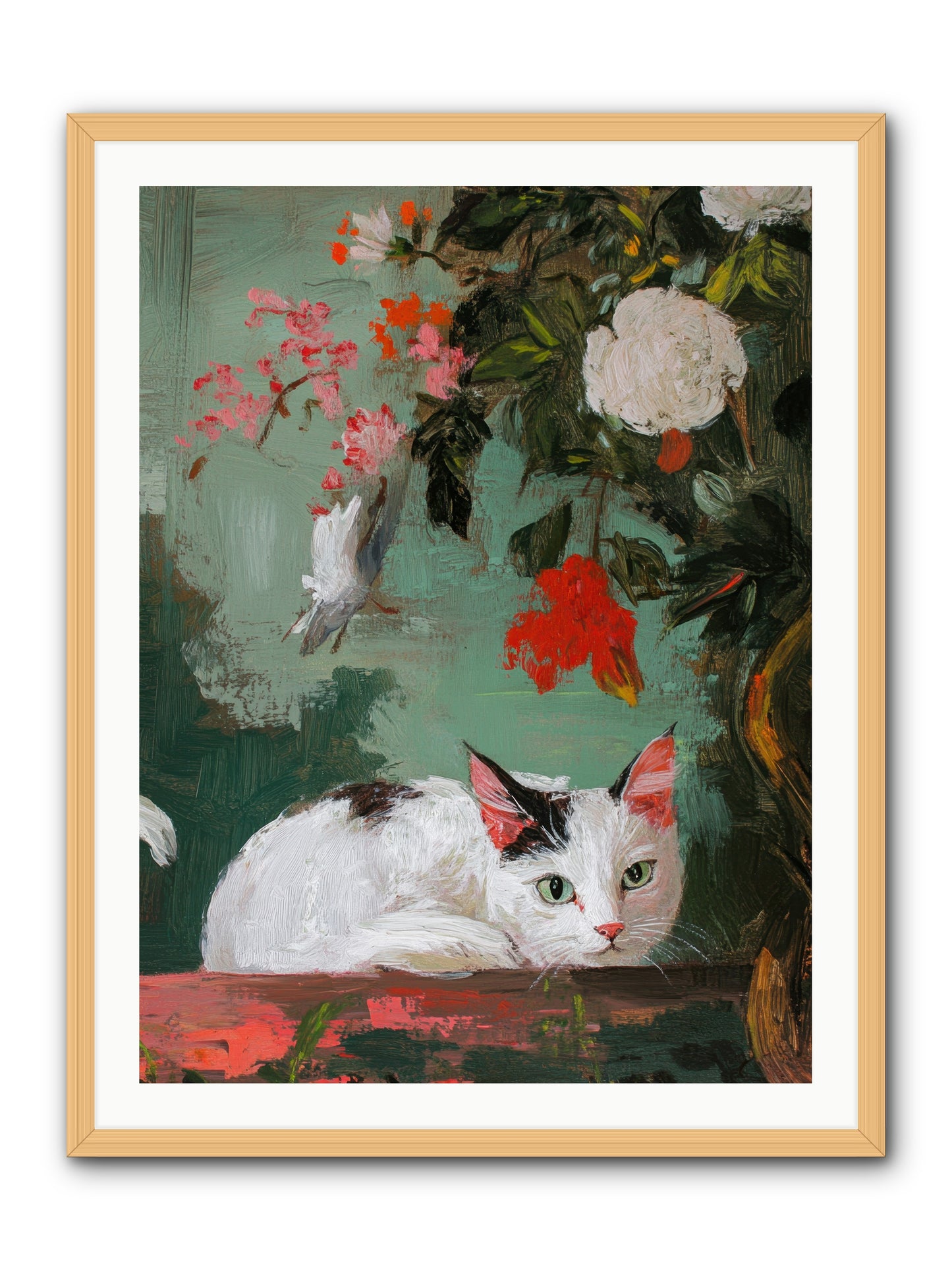 Floral Debutante -- Framed Print - Natural 30x40