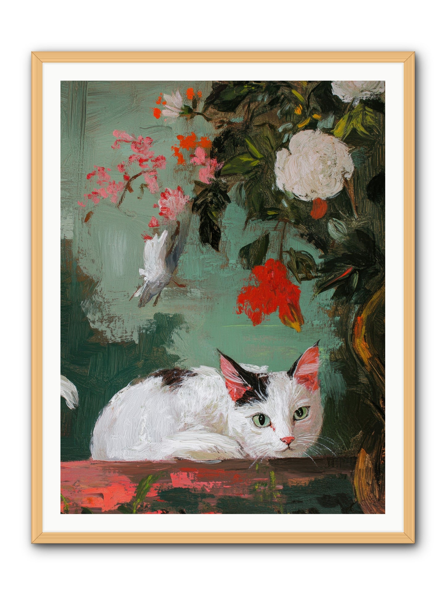 Floral Debutante -- Framed Print - Natural 36x48