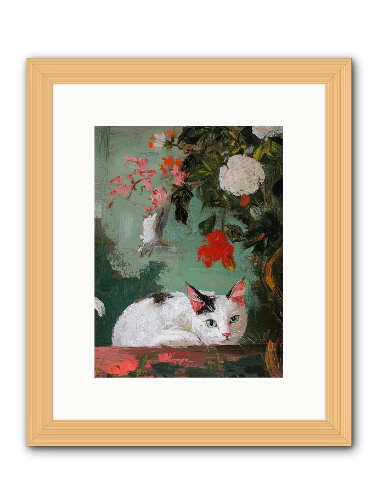Floral Debutante -- Framed Print - Natural 9x12