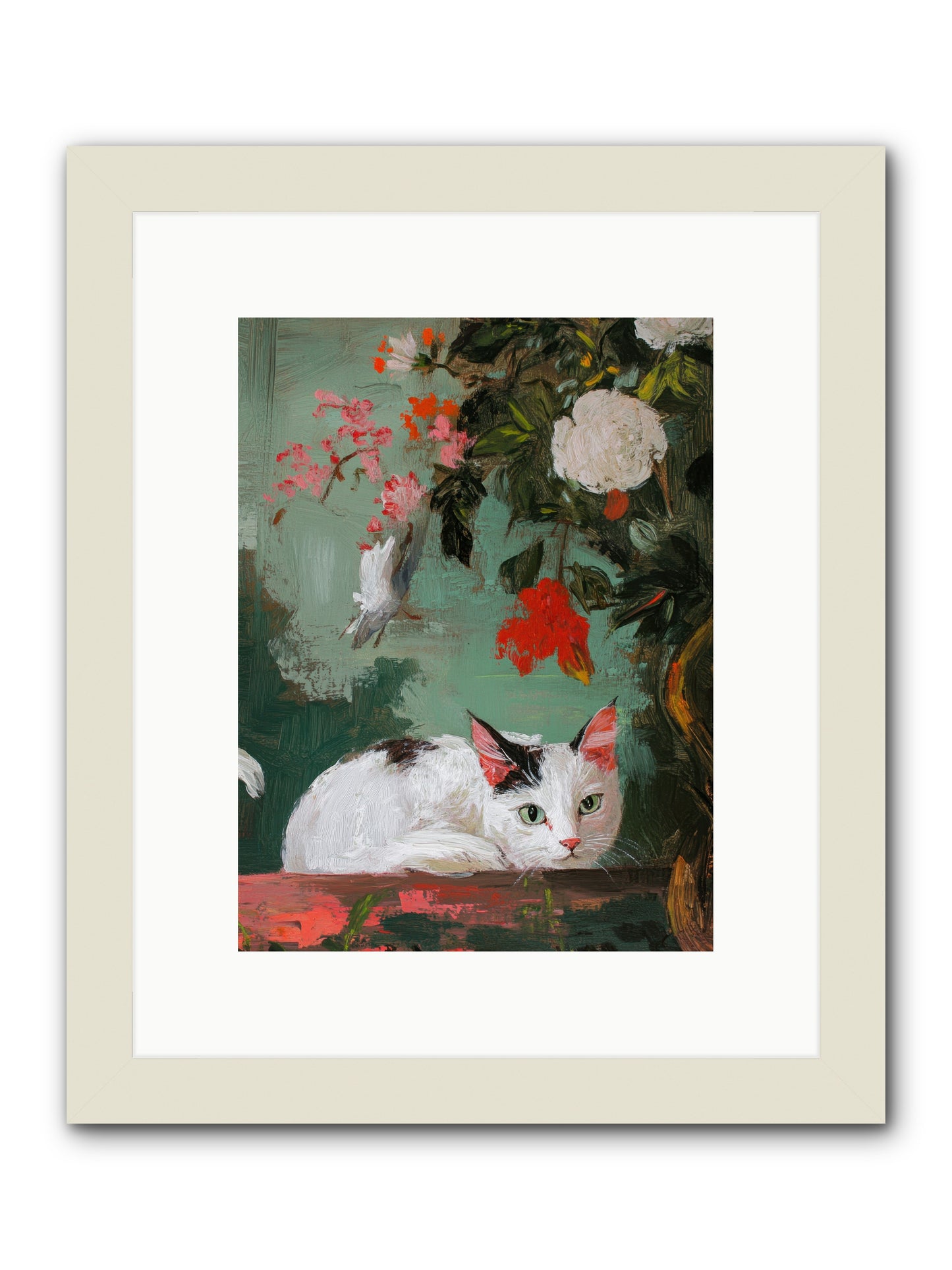 Floral Debutante -- Framed Print - White 9x12