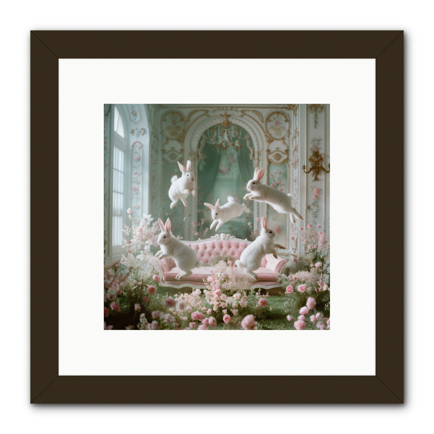 Floral Felicity -- Framed Print - Black 10x10