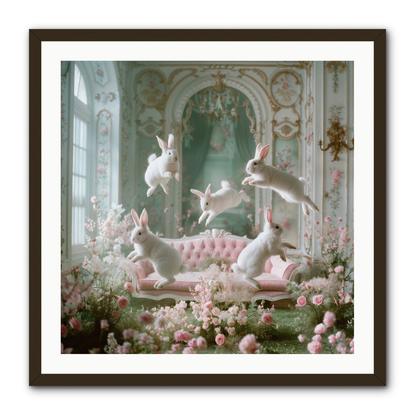 Floral Felicity -- Framed Print - Black 30x30
