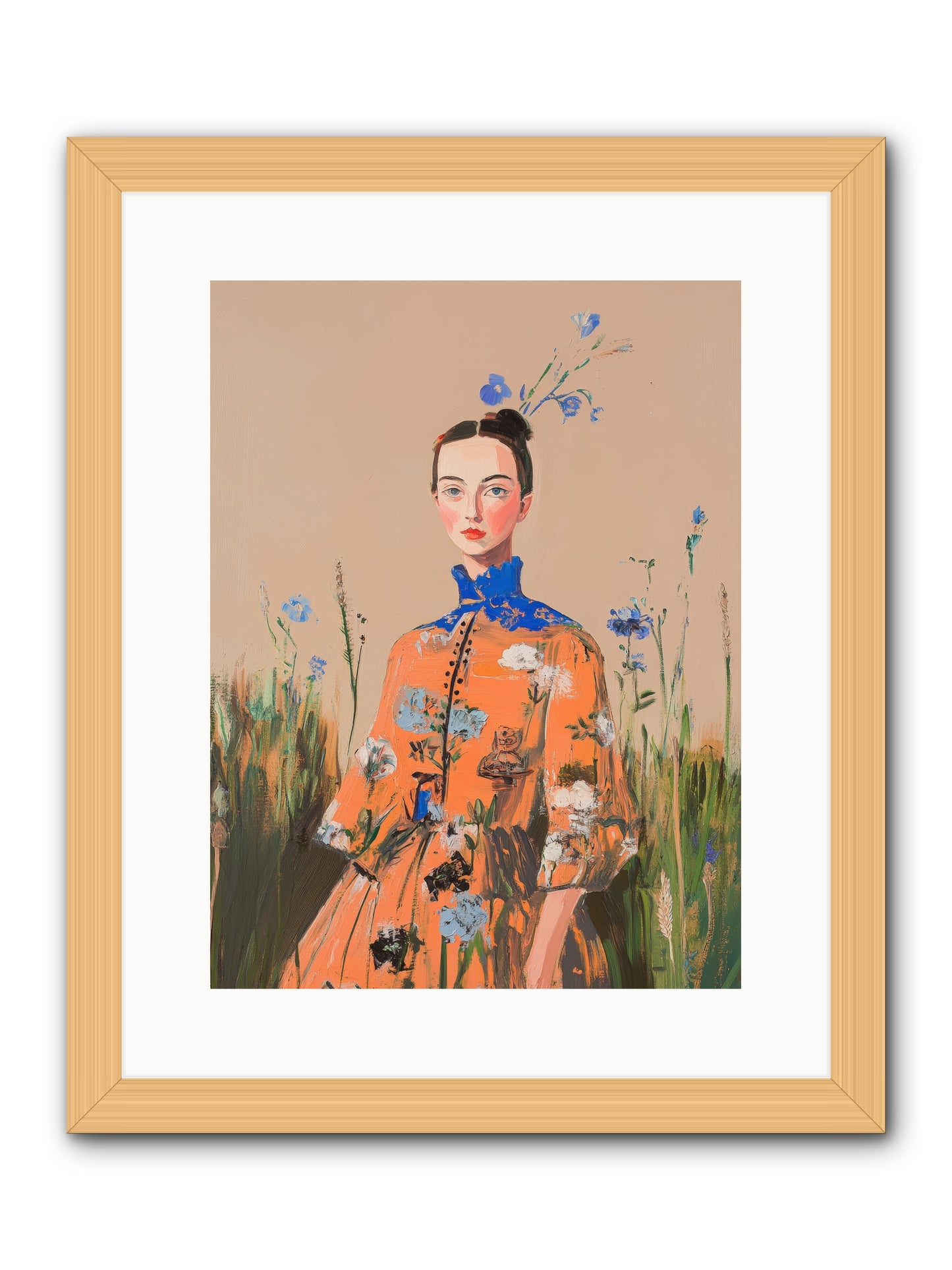 Florence Wintervale-REZ -- Framed Print - Natural 12x16