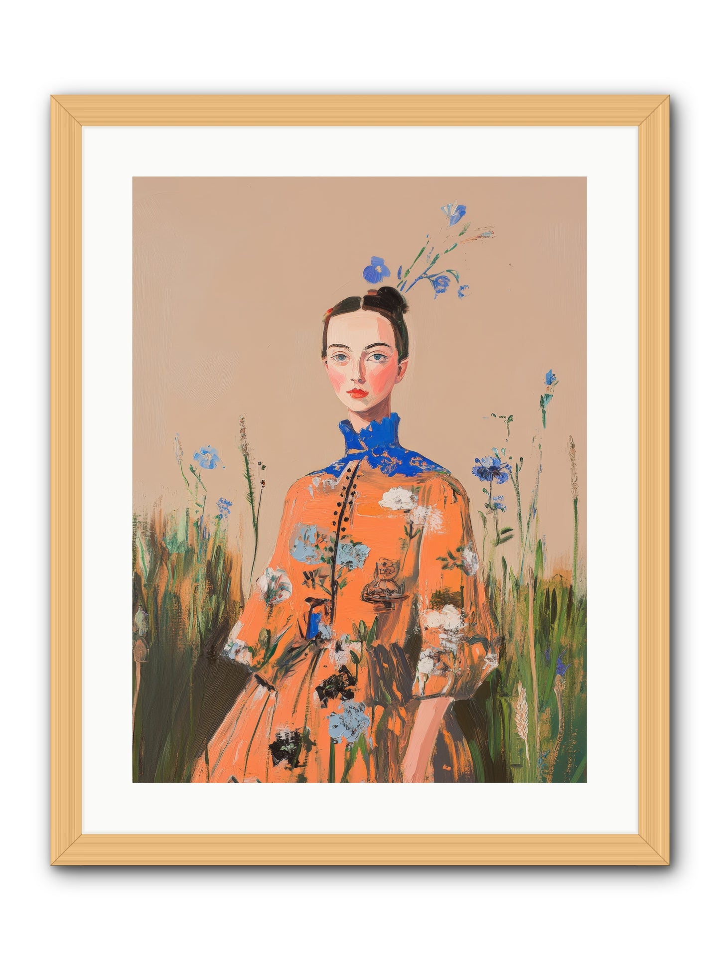Florence Wintervale-REZ -- Framed Print - Natural 18x24