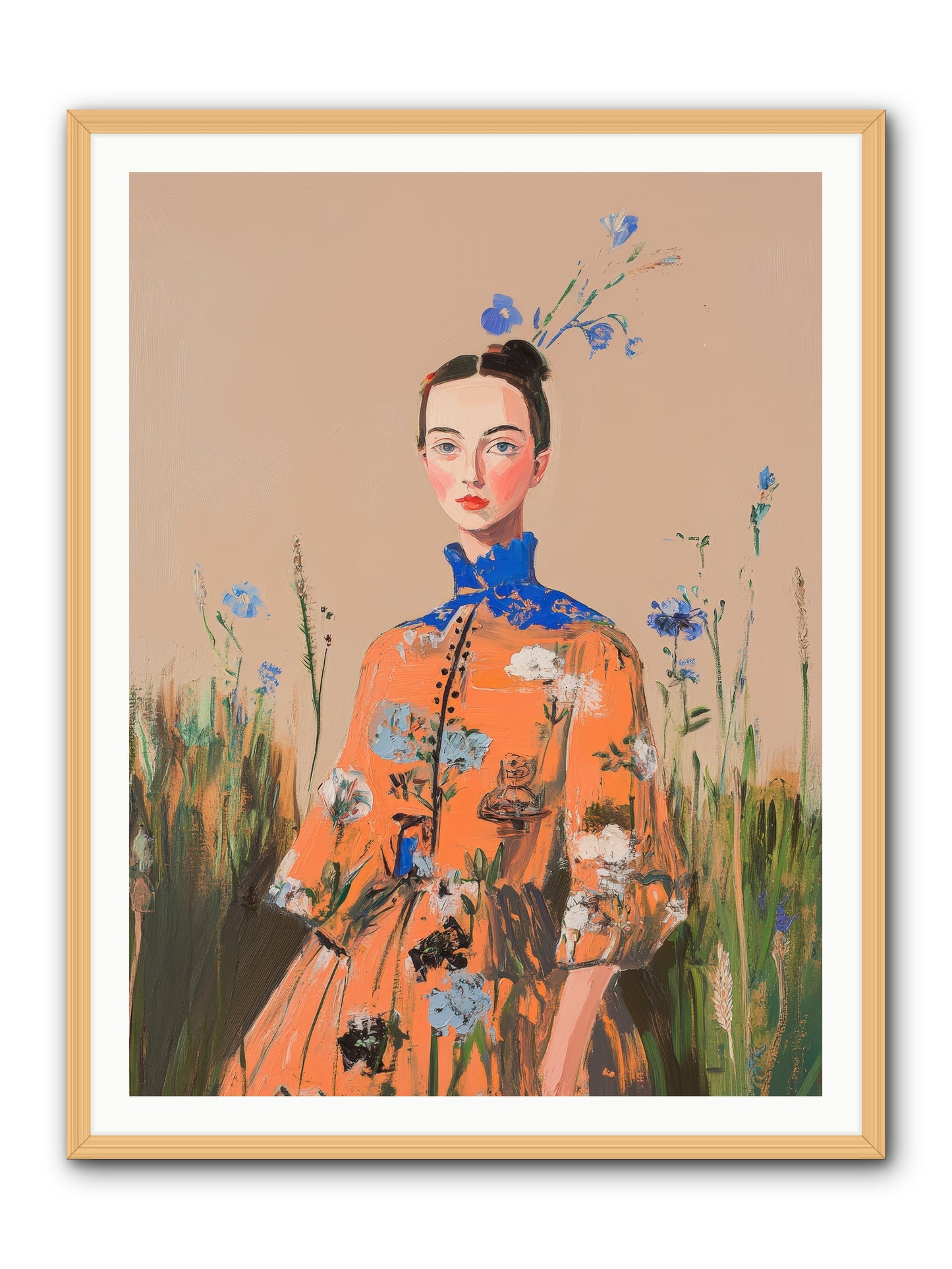 Florence Wintervale-REZ -- Framed Print - Natural 36x48