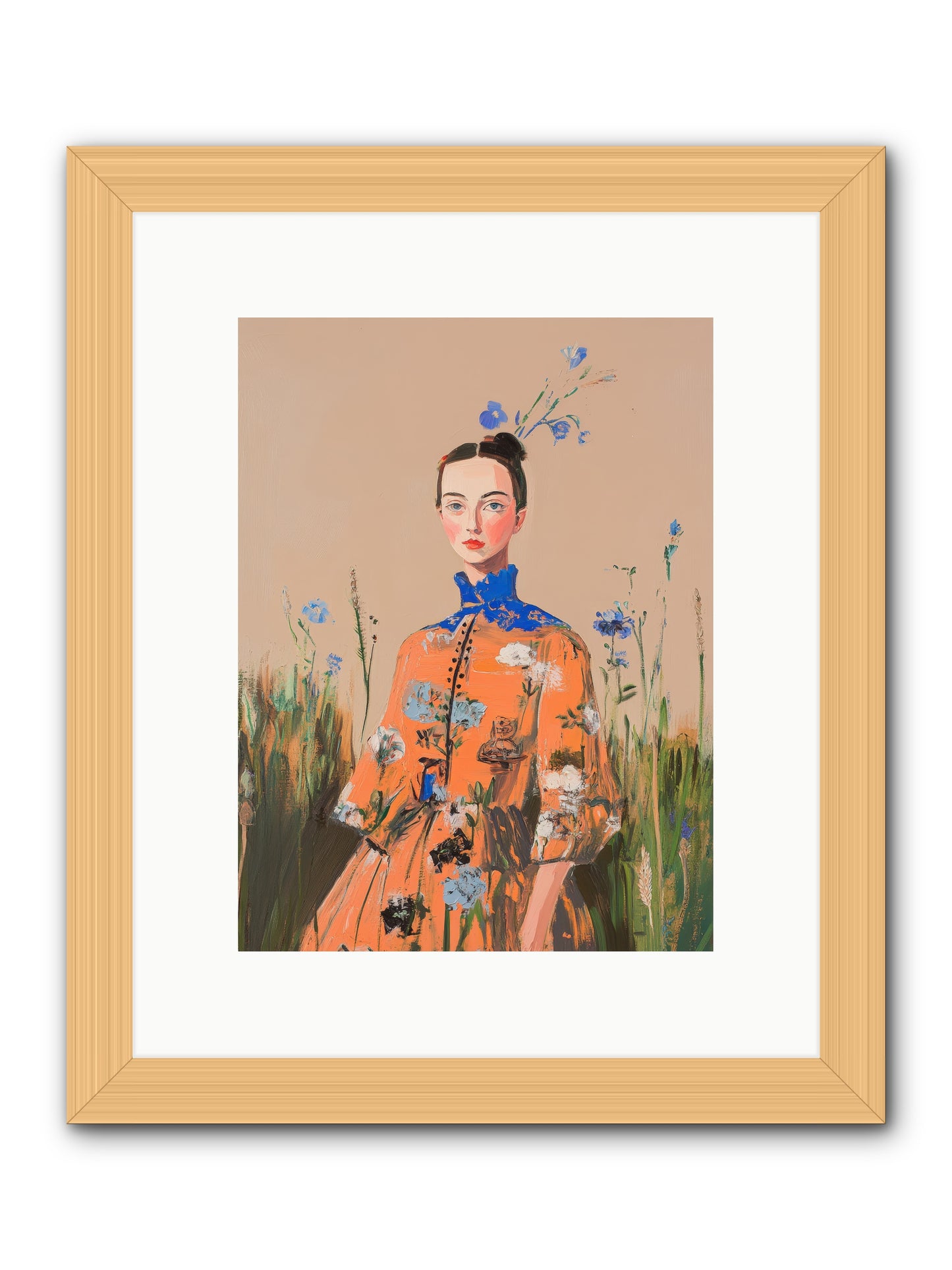 Florence Wintervale-REZ -- Framed Print - Natural 9x12