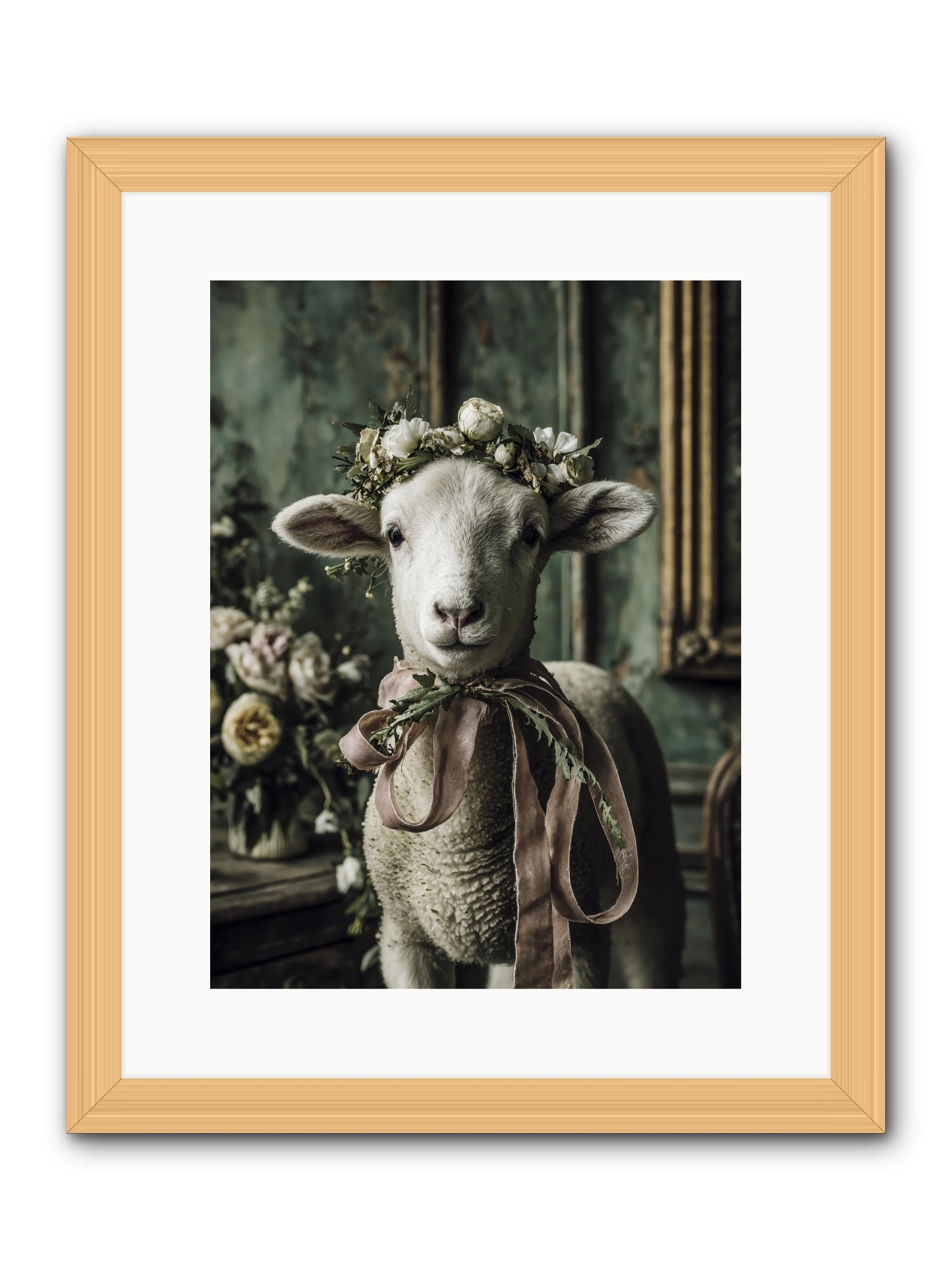 Florette -- Framed Print - Natural 12x16