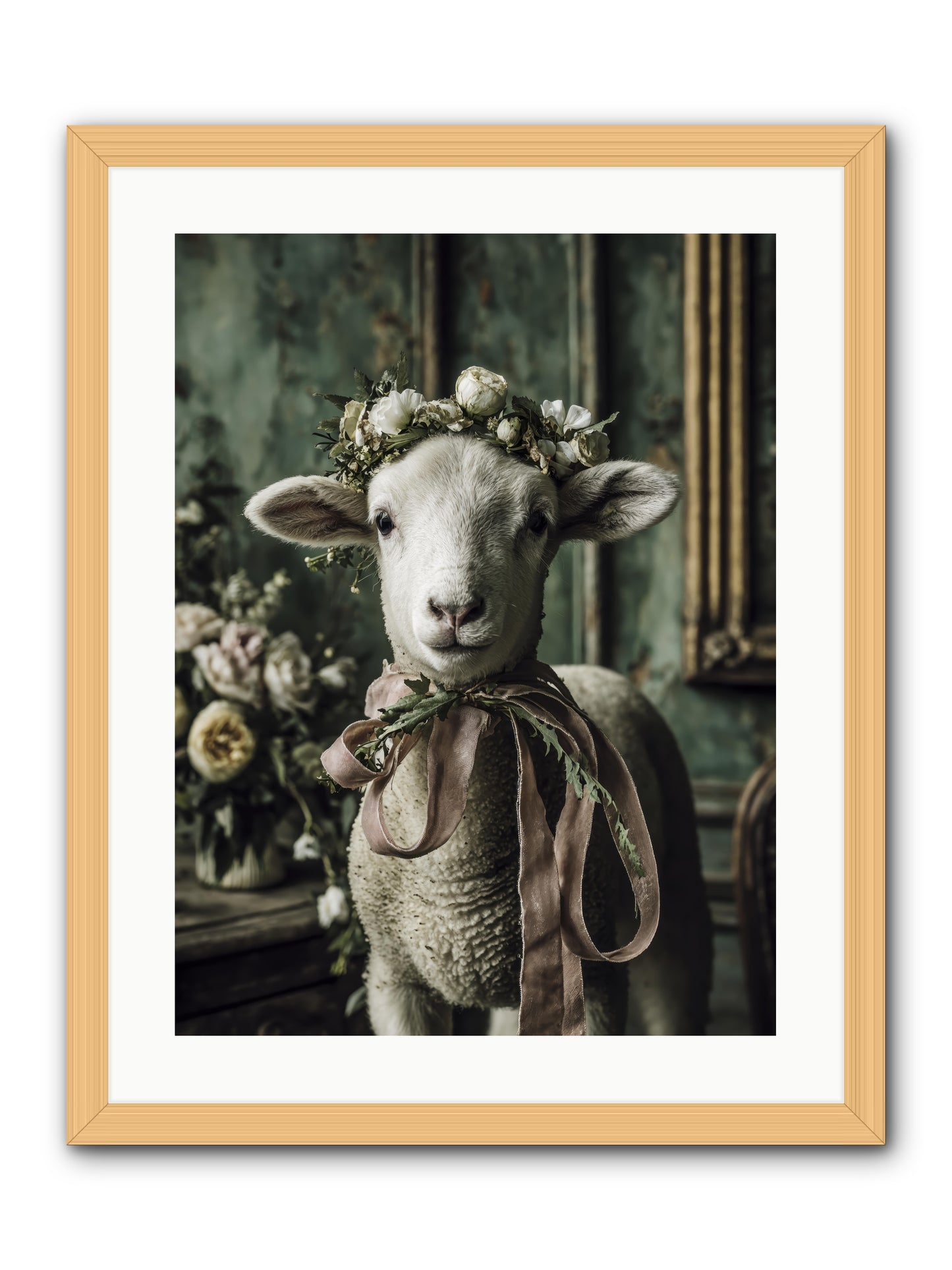 Florette -- Framed Print - Natural 18x24