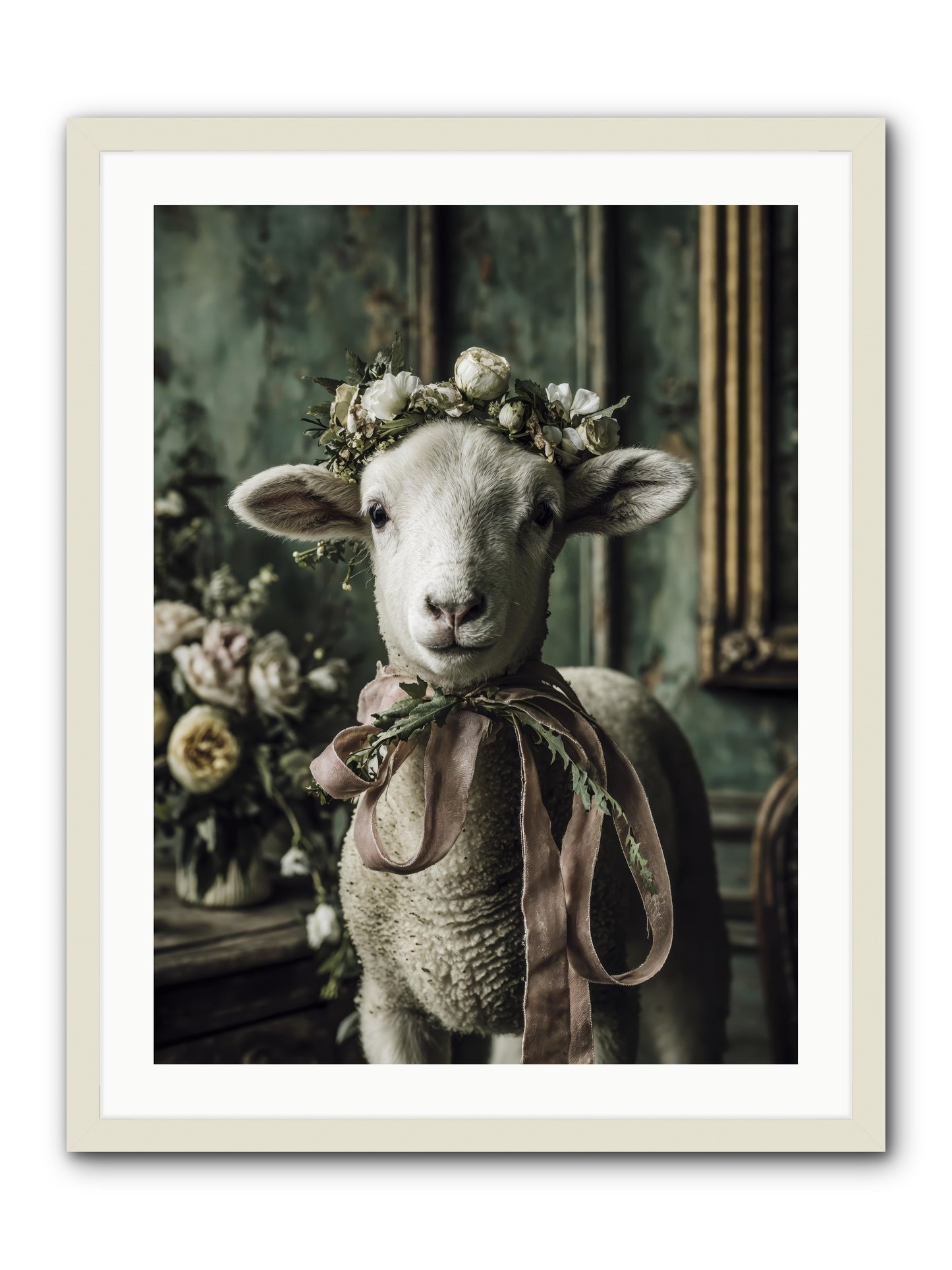 Florette -- Framed Print - White 24x32