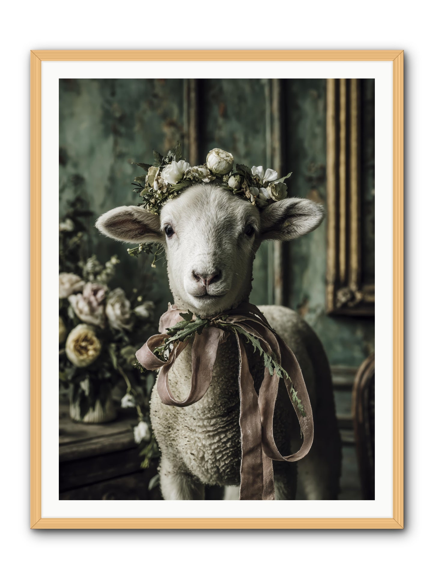Florette -- Framed Print - Natural 36x48