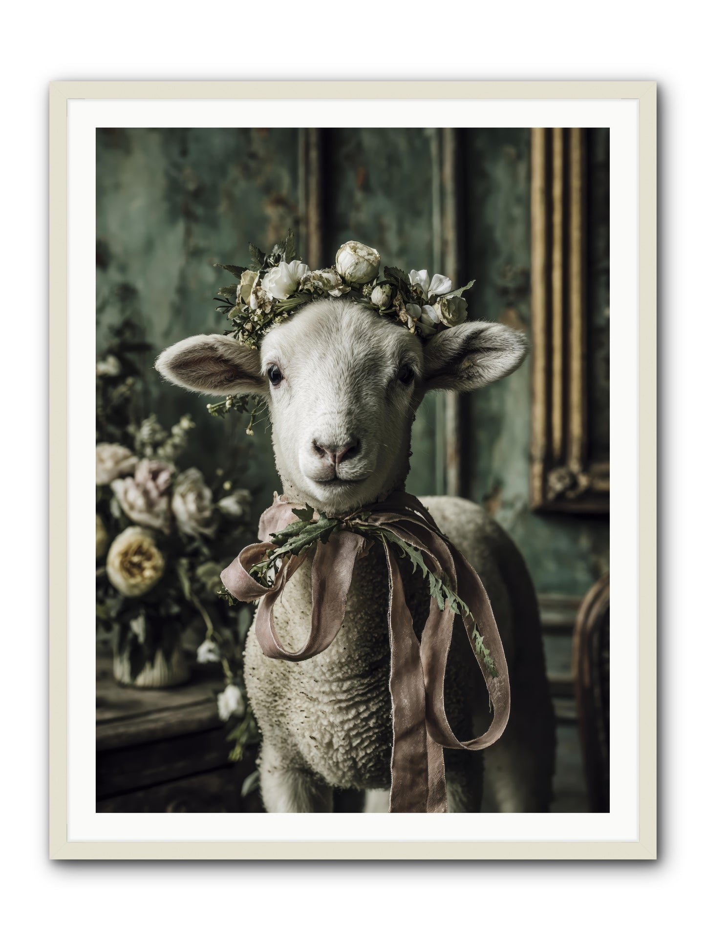 Florette -- Framed Print - White 36x48