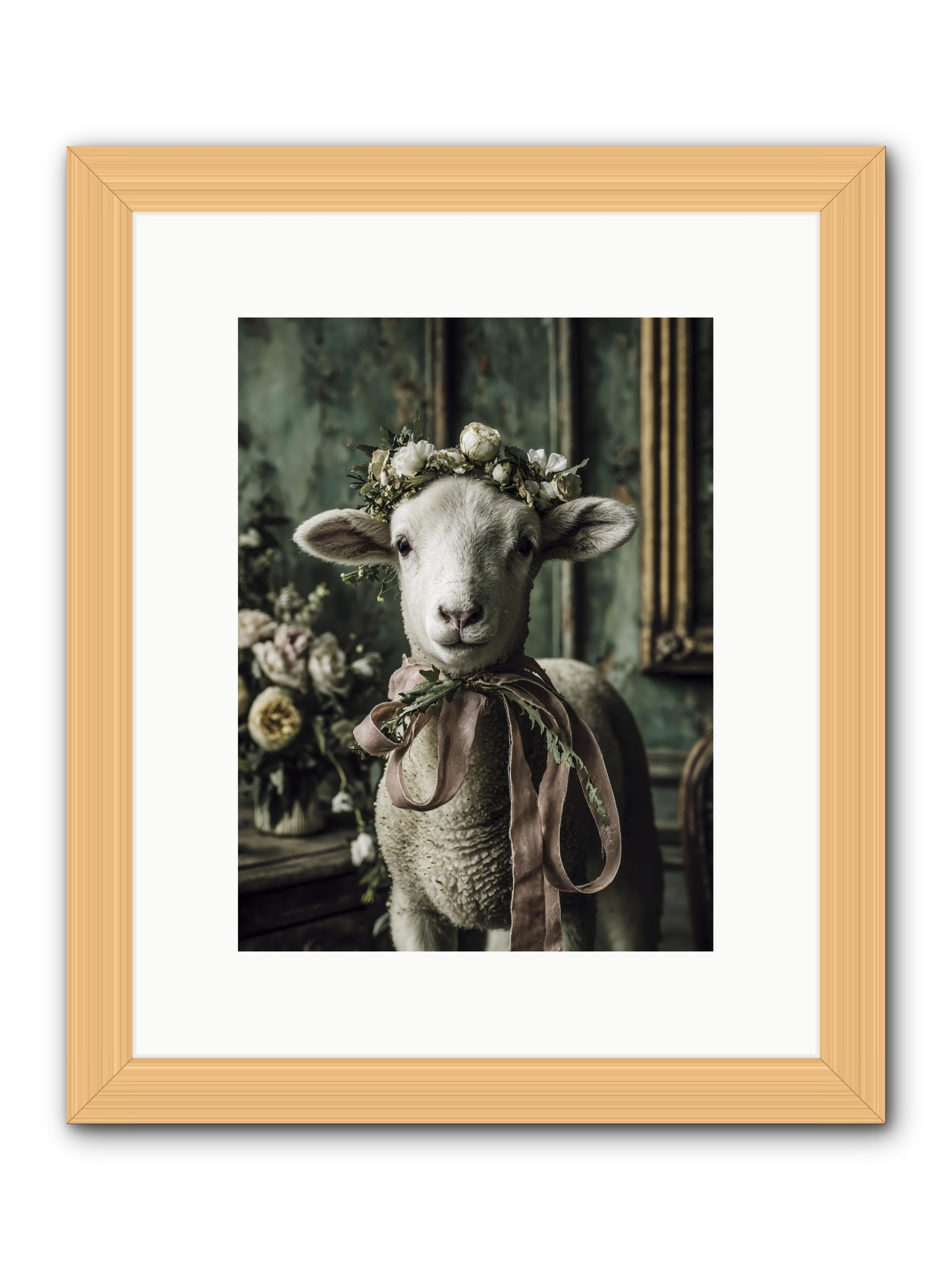 Florette -- Framed Print - Natural 9x12