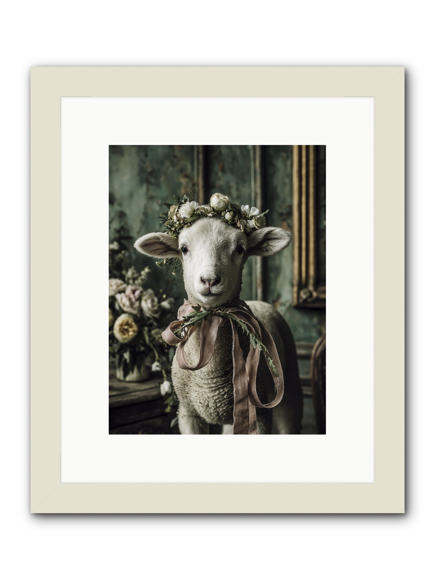 Florette -- Framed Print - White 9x12