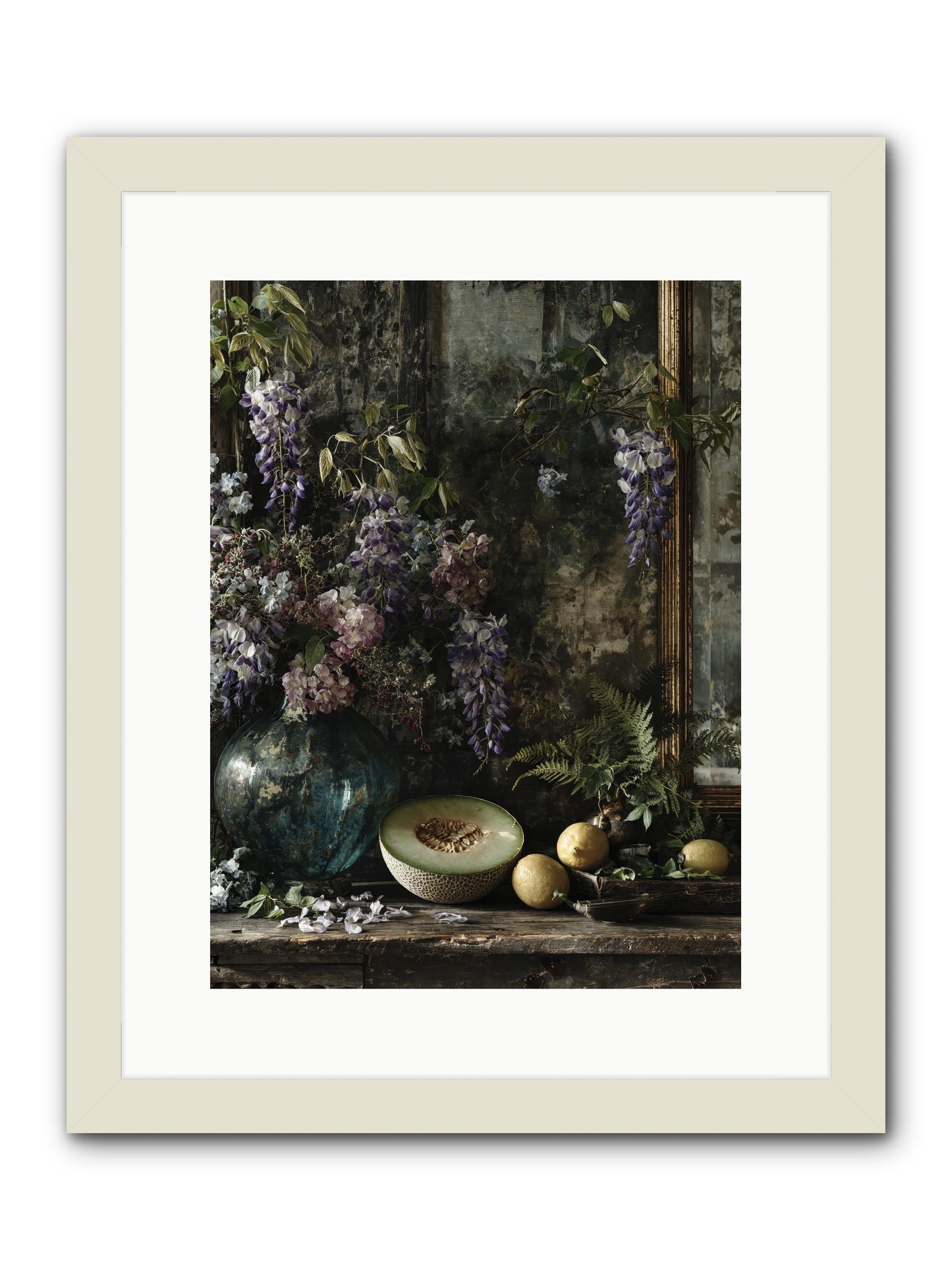 Florrie -- Framed Print - White 12x16