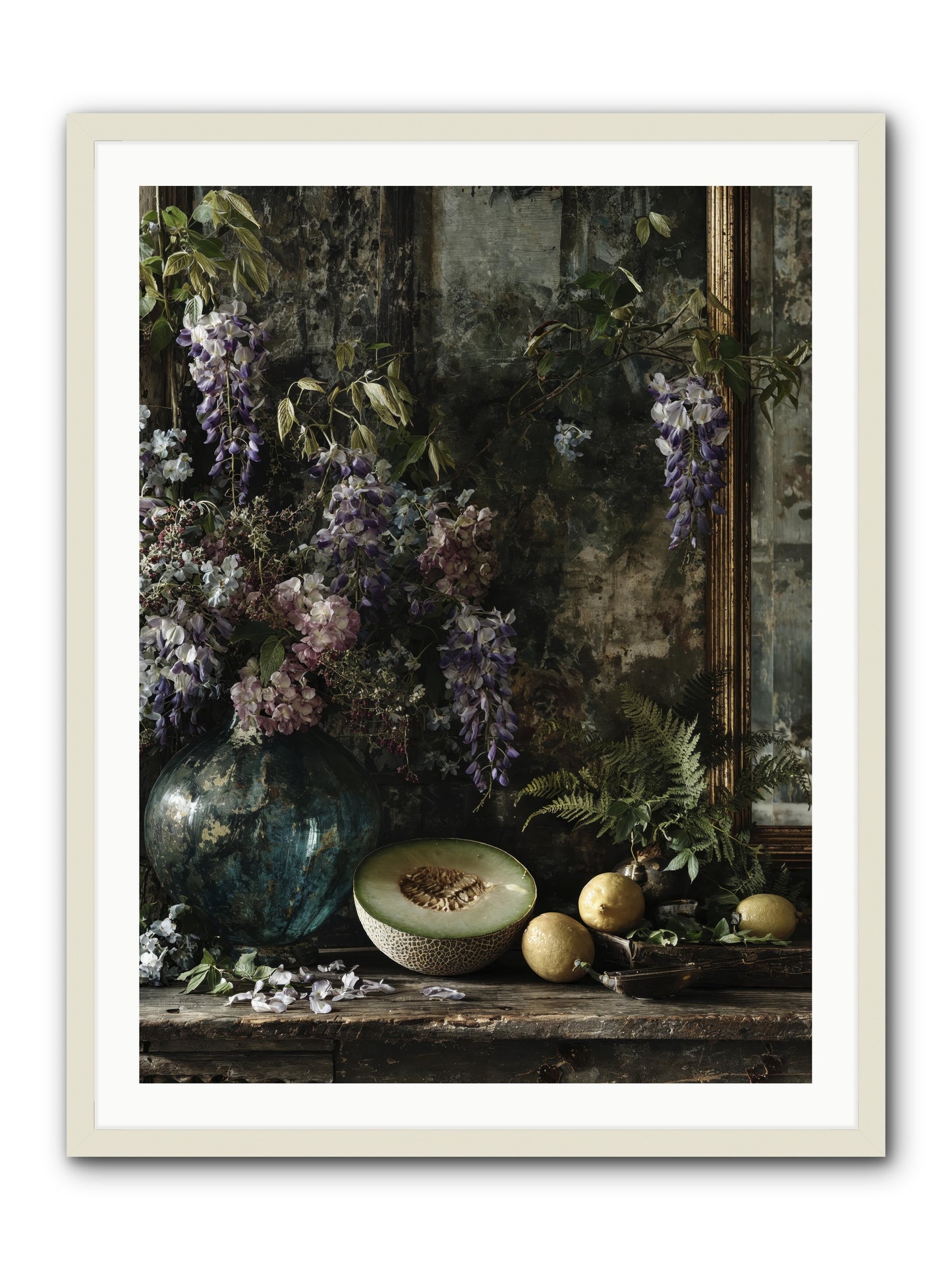 Florrie -- Framed Print - White 30x40