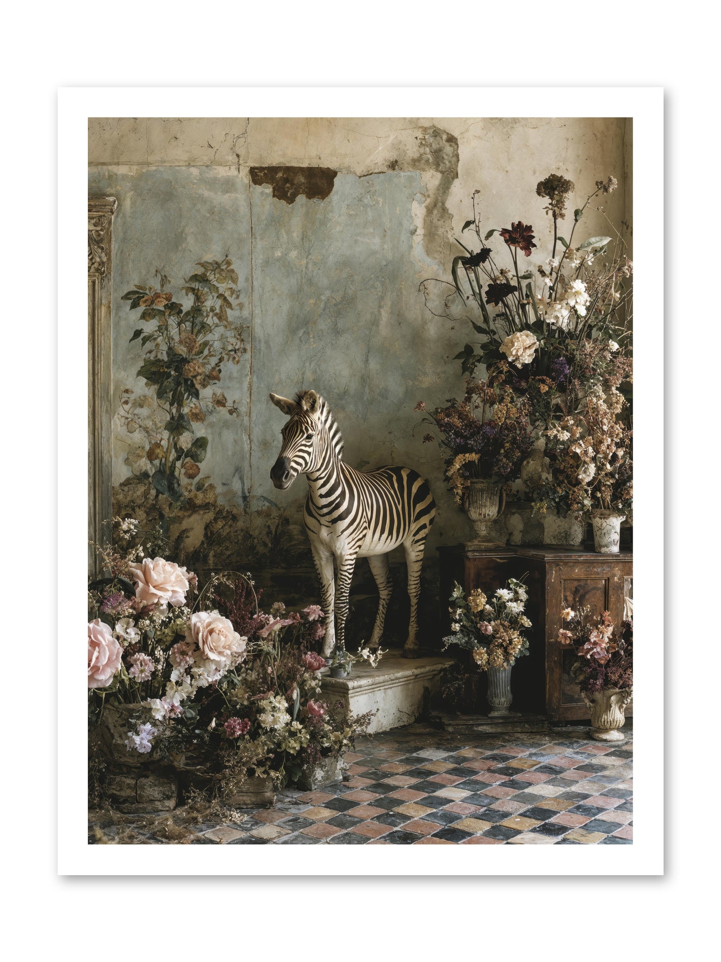 Flower Court Assembly -- Loose Canvas Print 18x24