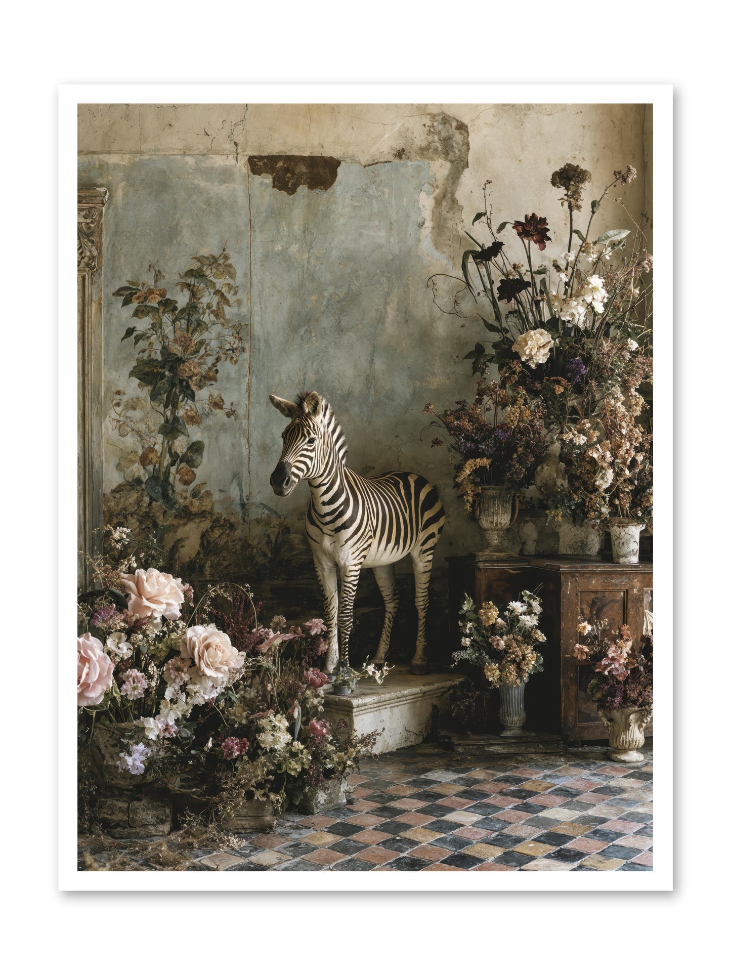 Flower Court Assembly -- Paper Print 30x40