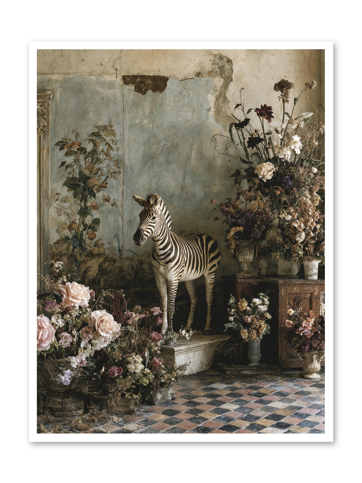 Flower Court Assembly -- Paper Print 36x48