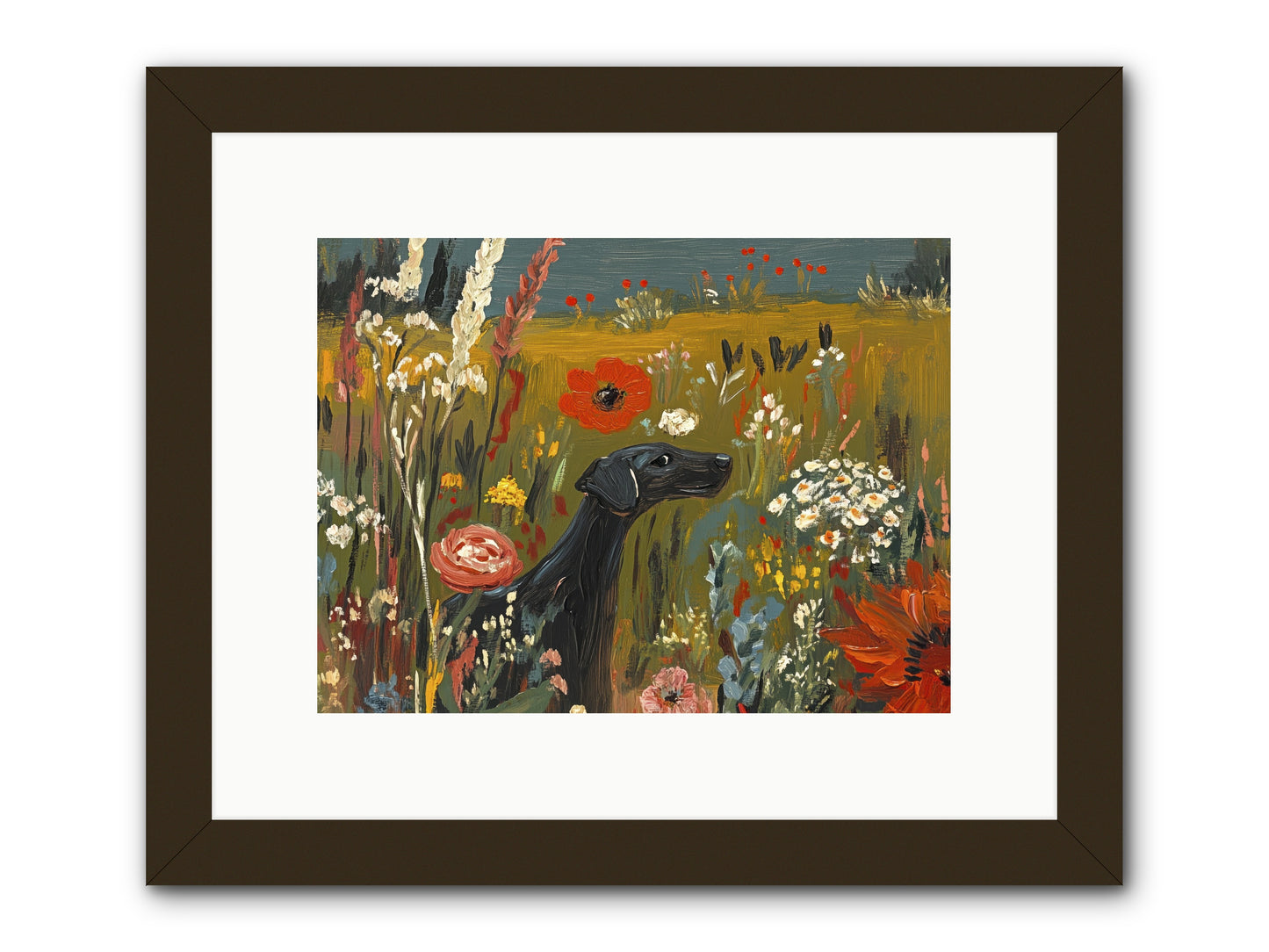 Flowers for My Love -- Framed Print - Black 12x9