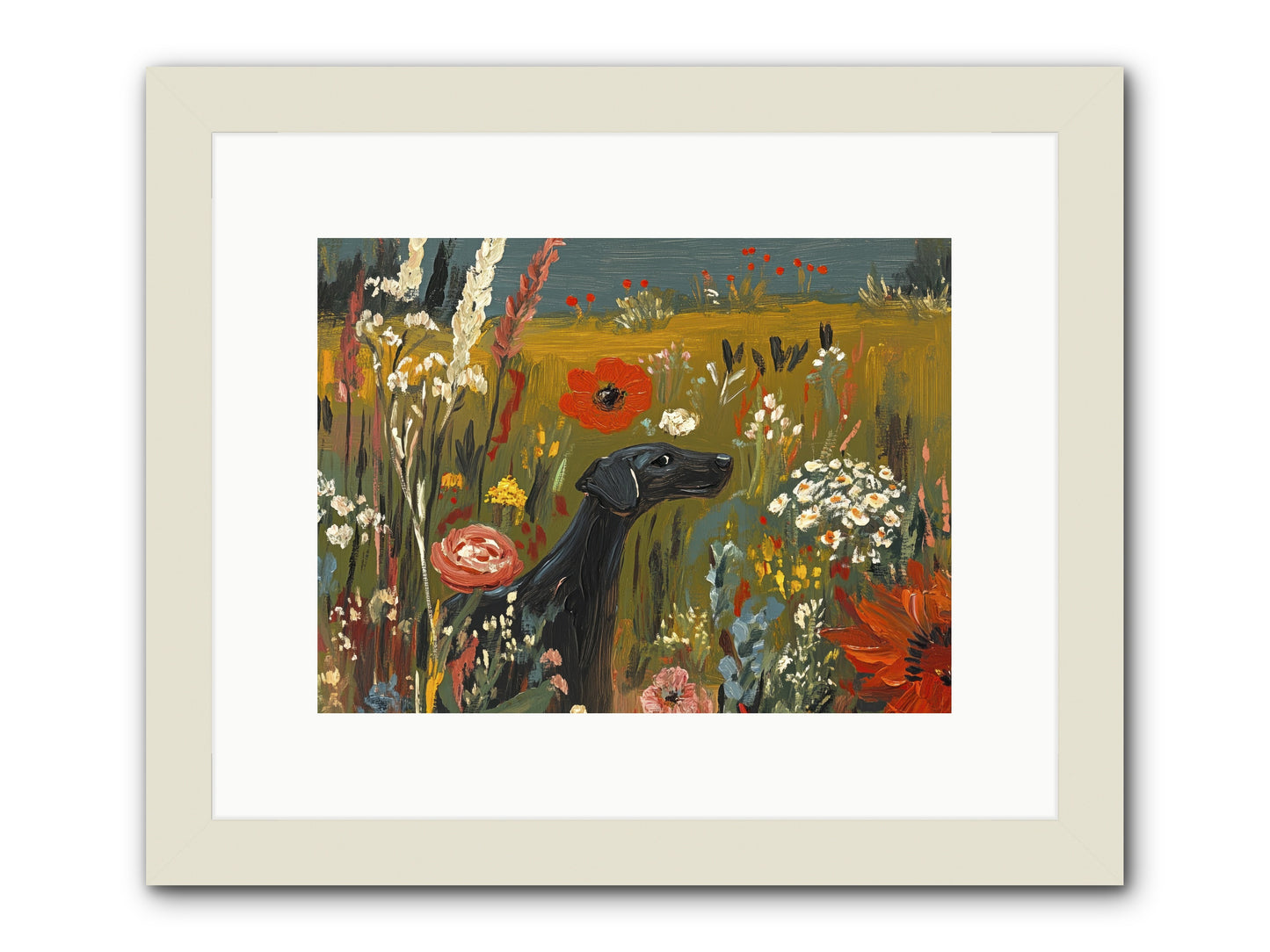 Flowers for My Love -- Framed Print - White 12x9