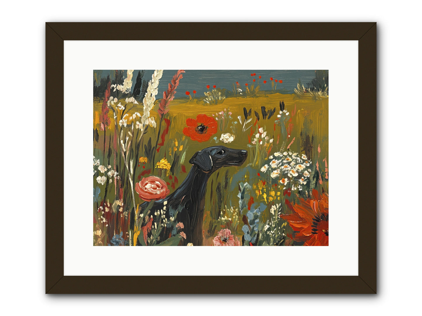 Flowers for My Love -- Framed Print - Black 16x12