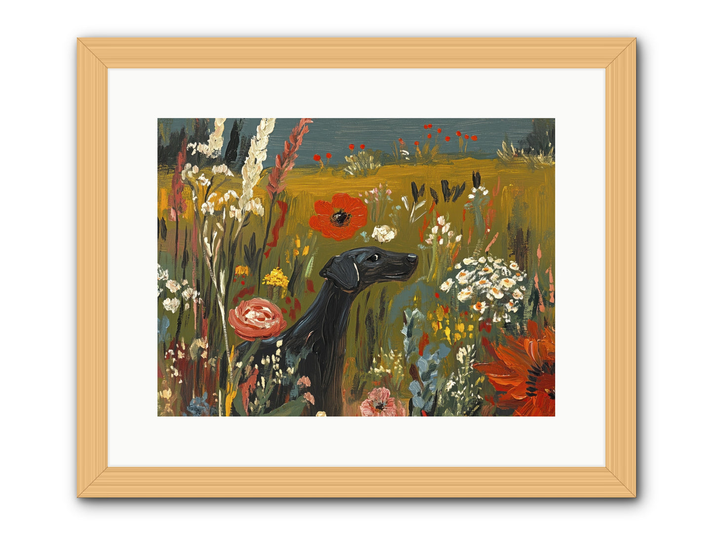 Flowers for My Love -- Framed Print - Natural 16x12