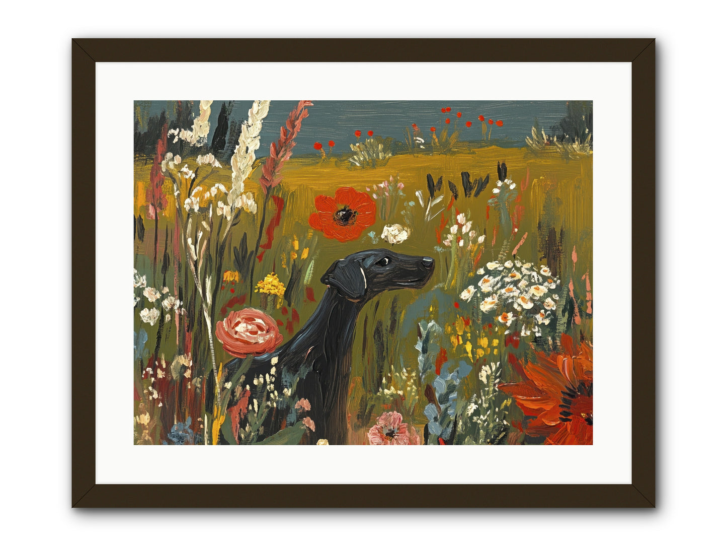Flowers for My Love -- Framed Print - Black 24x18