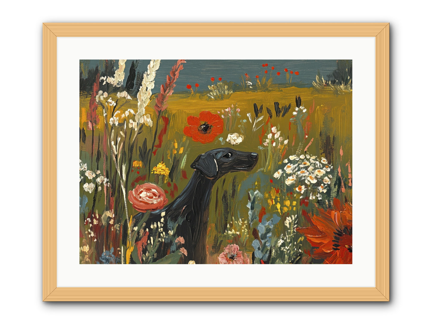 Flowers for My Love -- Framed Print - Natural 24x18