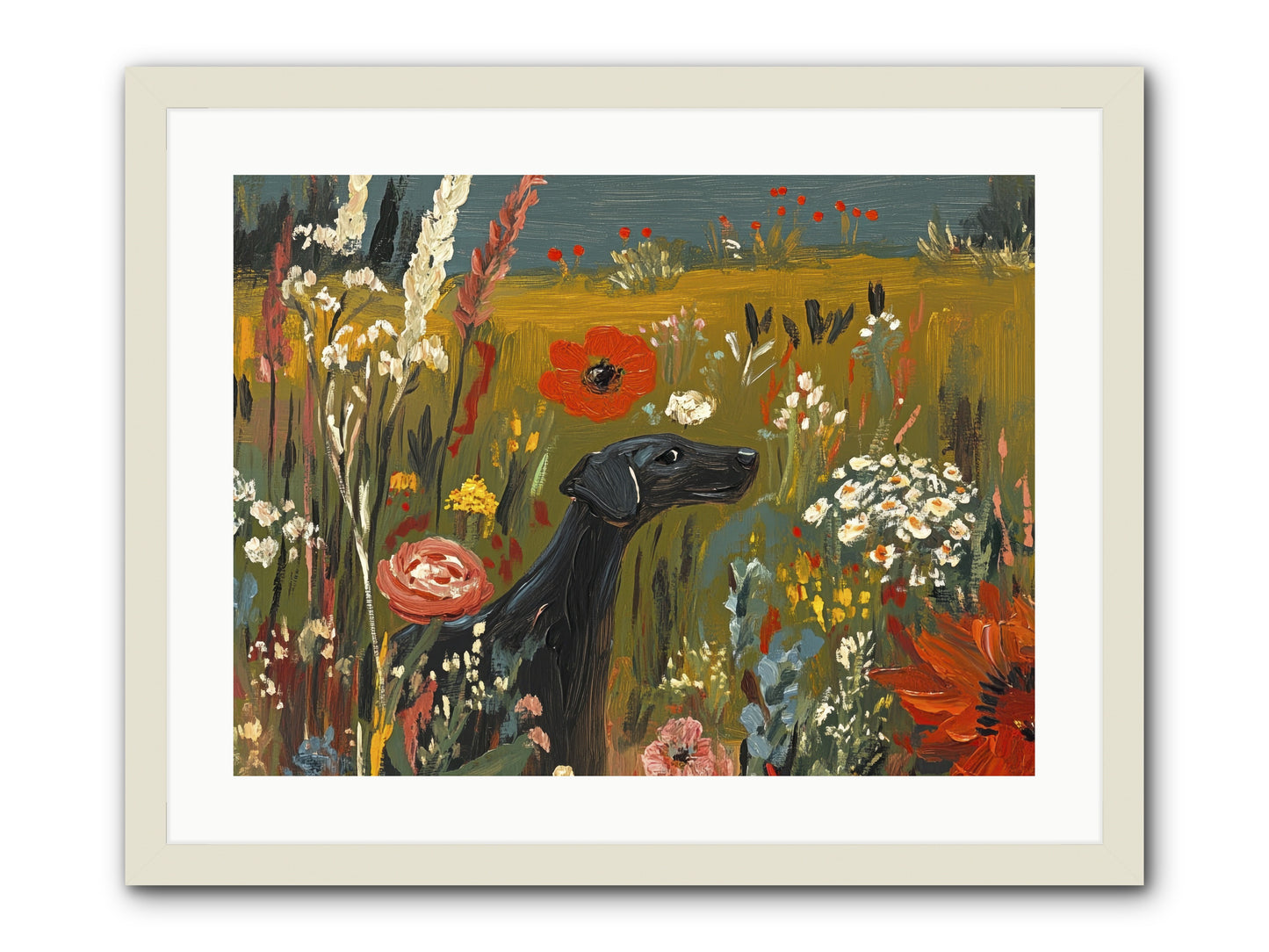 Flowers for My Love -- Framed Print - White 24x18