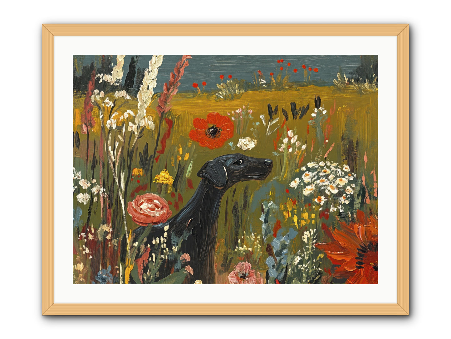 Flowers for My Love -- Framed Print - Natural 32x24