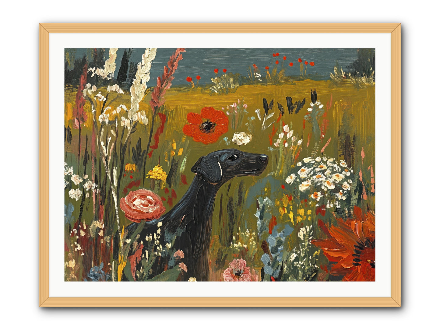 Flowers for My Love -- Framed Print - Natural 40x30