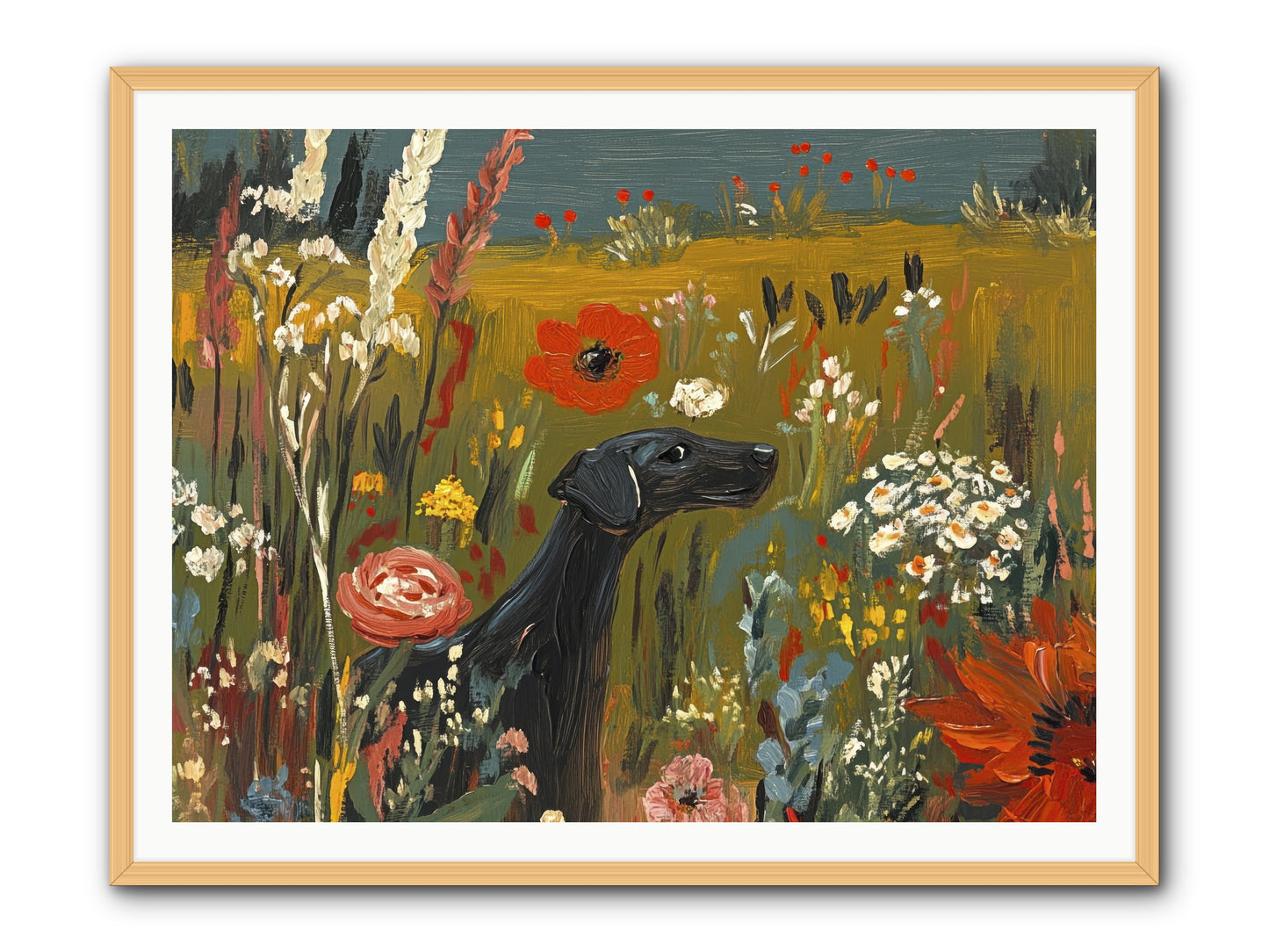 Flowers for My Love -- Framed Print - Natural 48x36