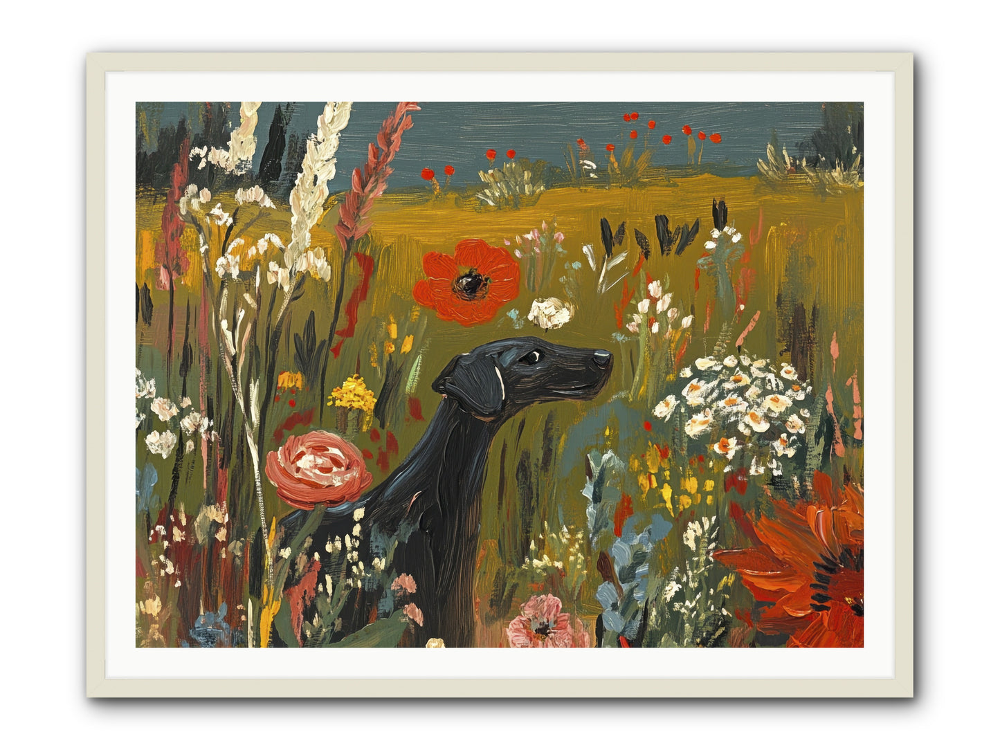 Flowers for My Love -- Framed Print - White 48x36
