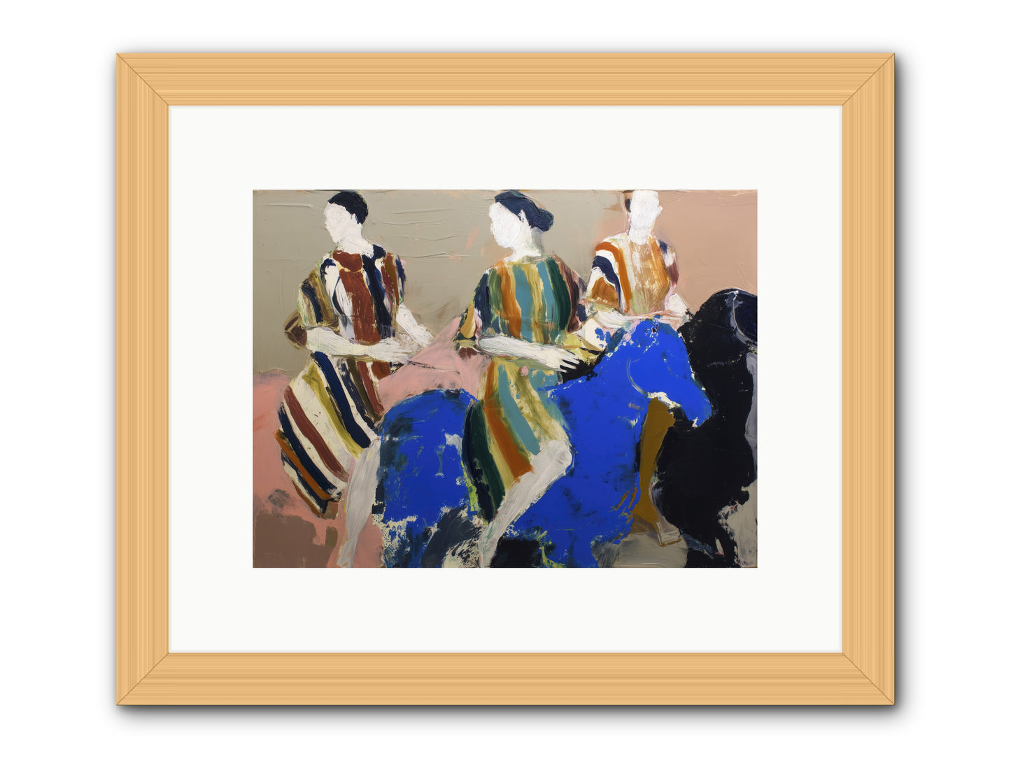 Folded Dawn -- Framed Print - Natural 12x9