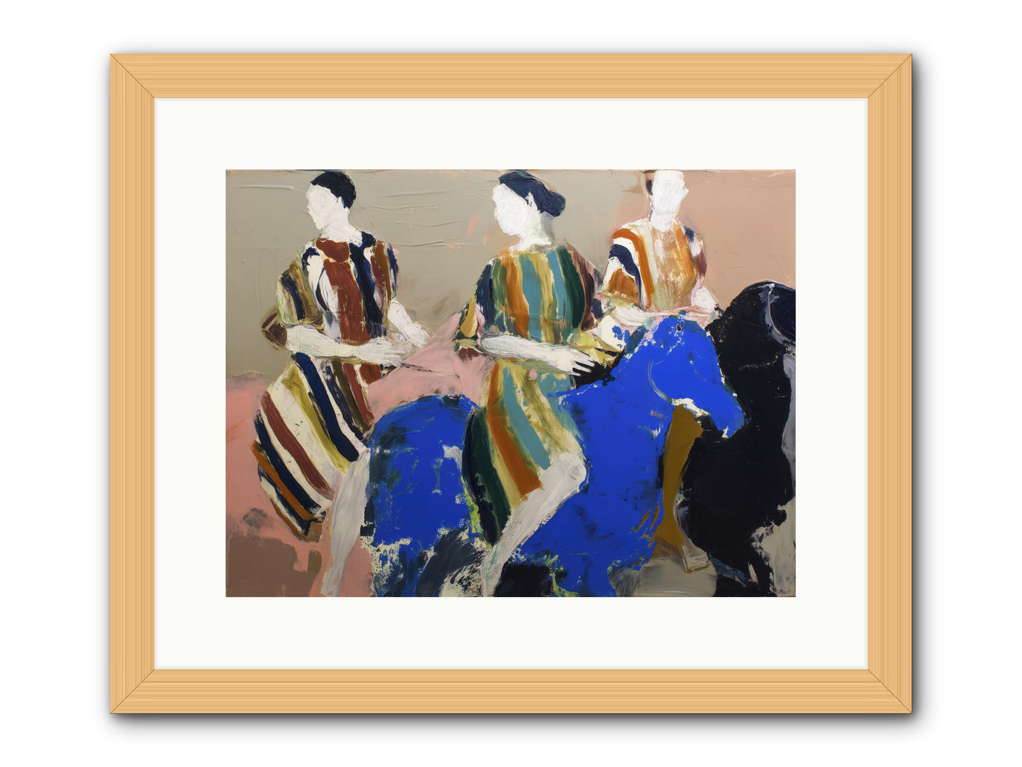 Folded Dawn -- Framed Print - Natural 16x12